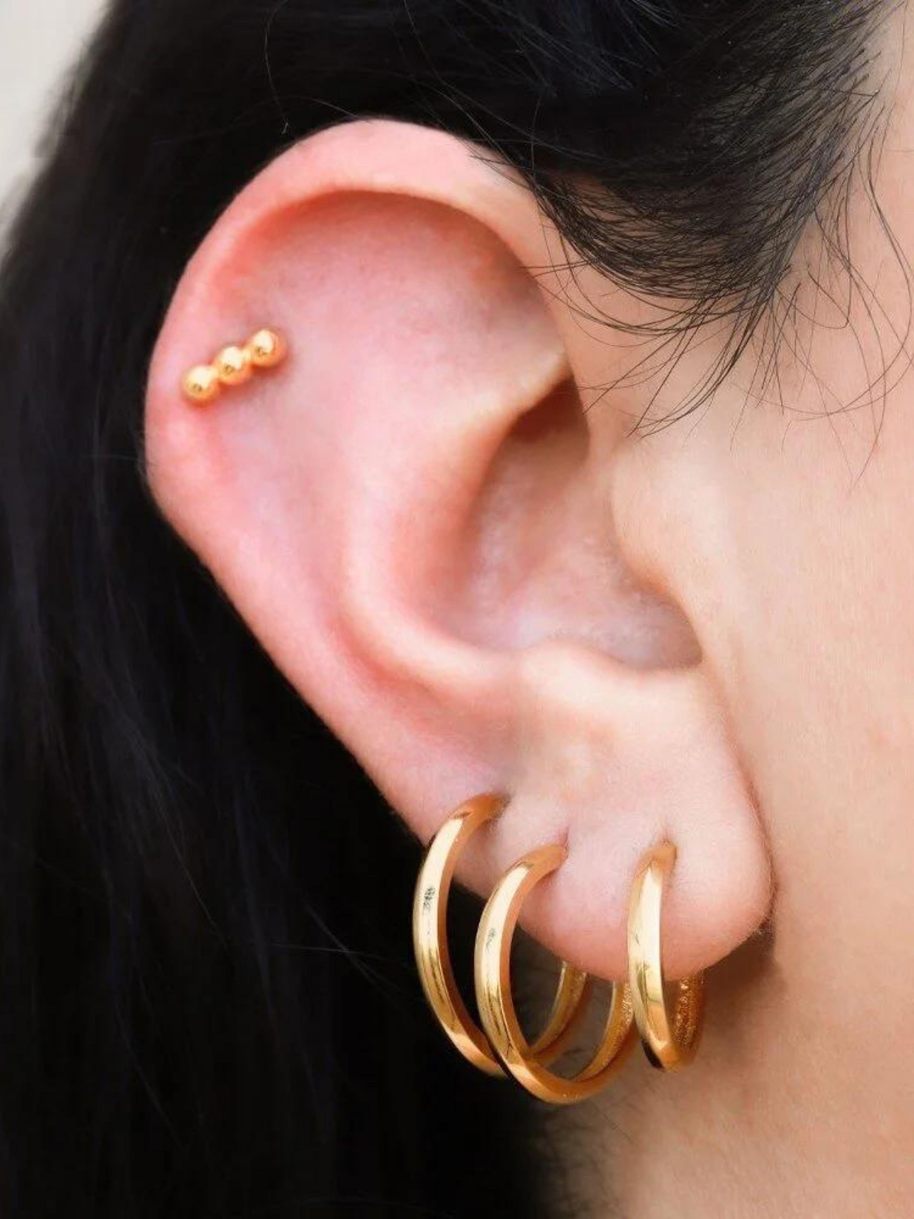 14 Ayar Altın Tek Halka Kadın Gold Küpe 14 Ayar Altın Tek Halka Kadın Gold Küpe 