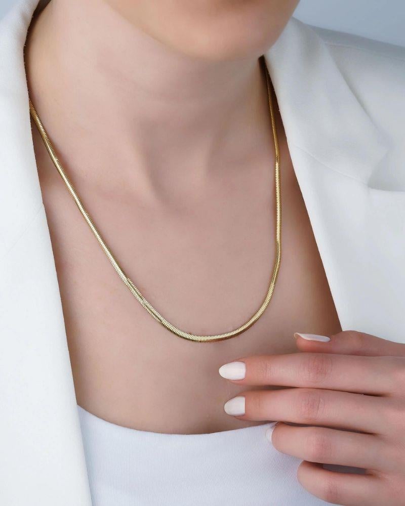 14 Ayar Altın Zincir Balık Sırtı 4 mm14 Ayar Altın Zincir Balık Sırtı 4 mmZincirler