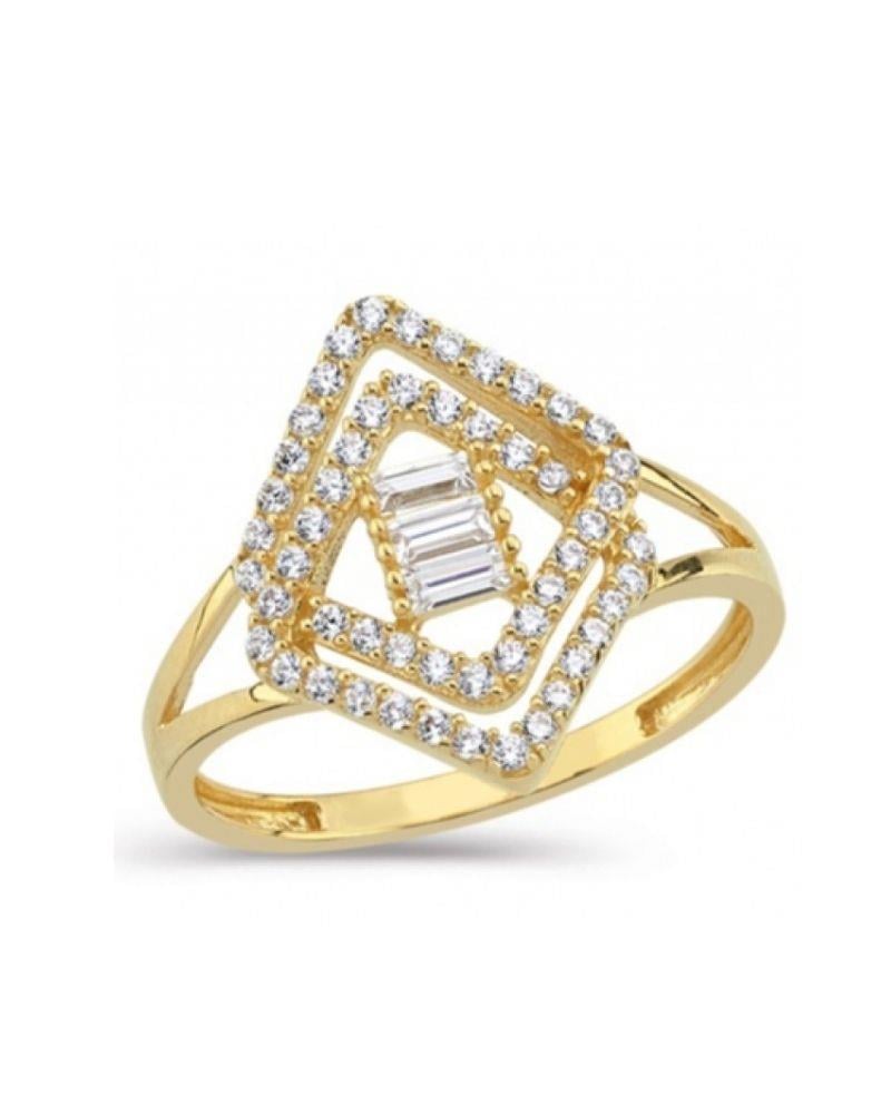 14 Ayar Baget Taşlı Altın Yüzük 14 Ayar Baget Taşlı Altın Yüzük Taşlı Yüzükler