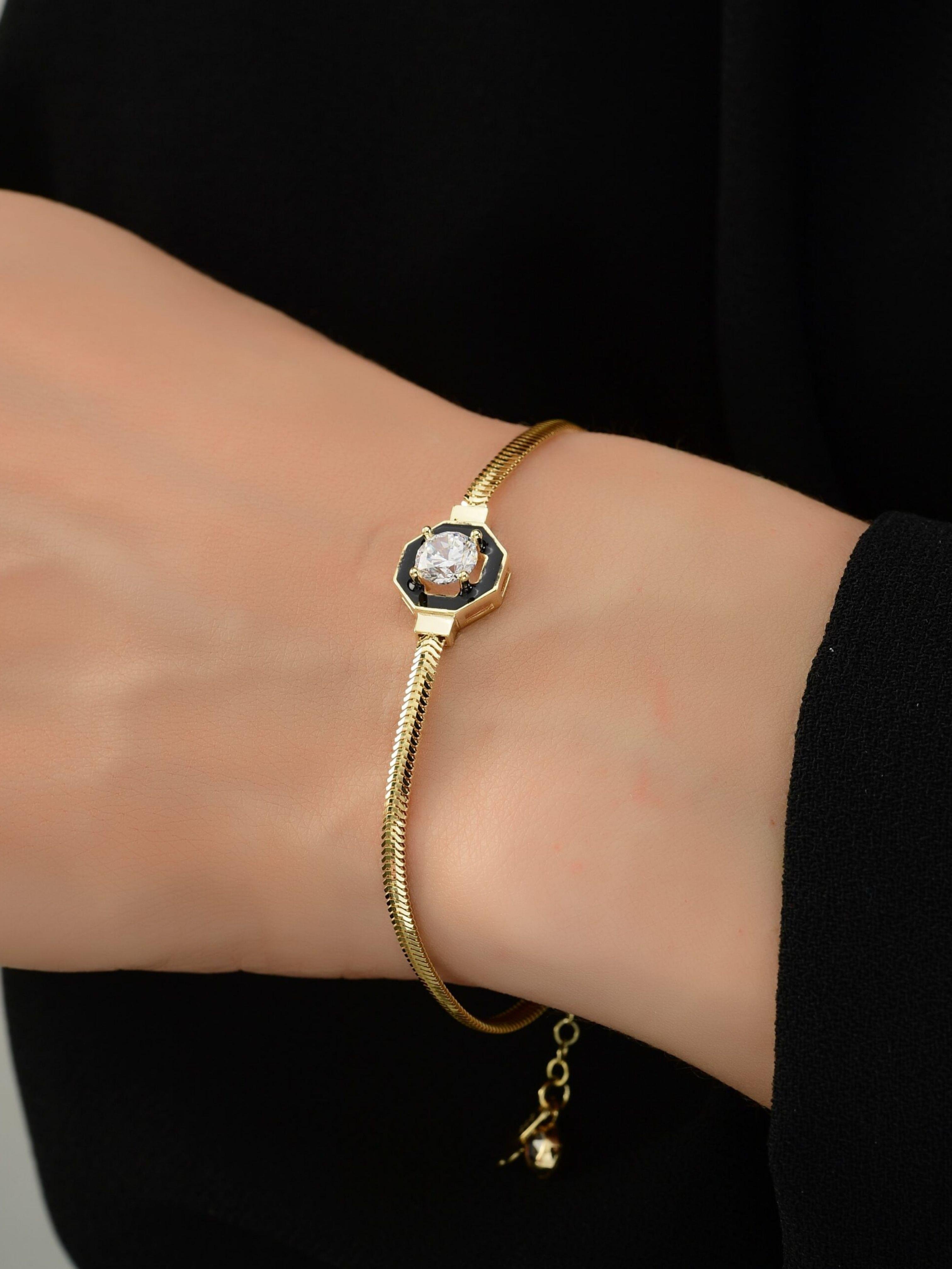 14 Ayar Çağla Altın Balık Sırtı Bileklik 