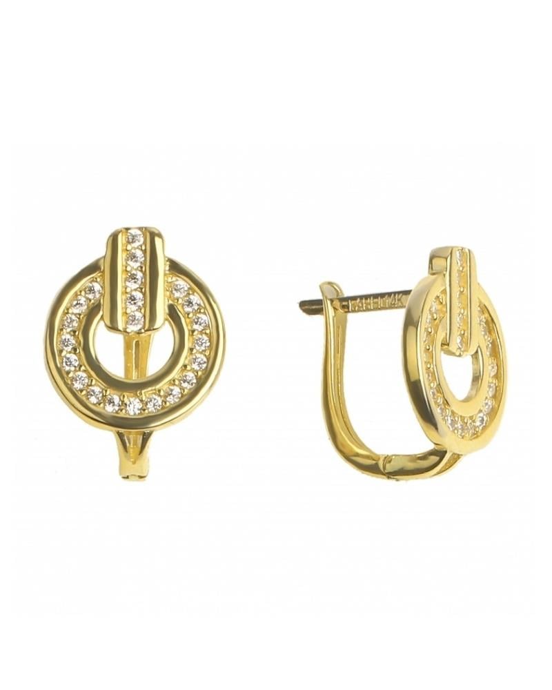 14 Ayar J Model Taşlı Altın Küpe14 Ayar J Model Taşlı Altın KüpeJ Küpe