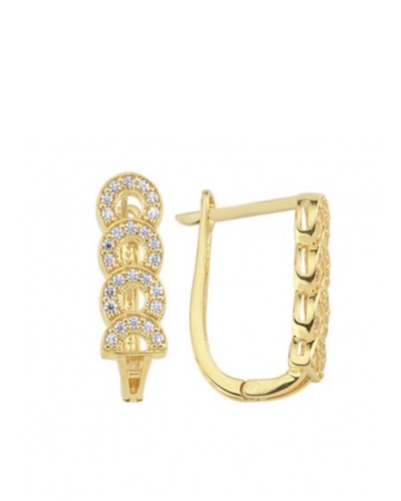 14 Ayar J Model Taşlı Altın Küpe14 Ayar J Model Taşlı Altın KüpeJ Küpe