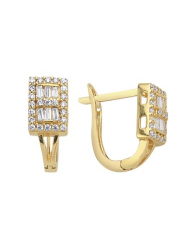 Baget Taşlı 14 Ayar Altın KüpeBaget Taşlı 14 Ayar Altın KüpeJ Küpe