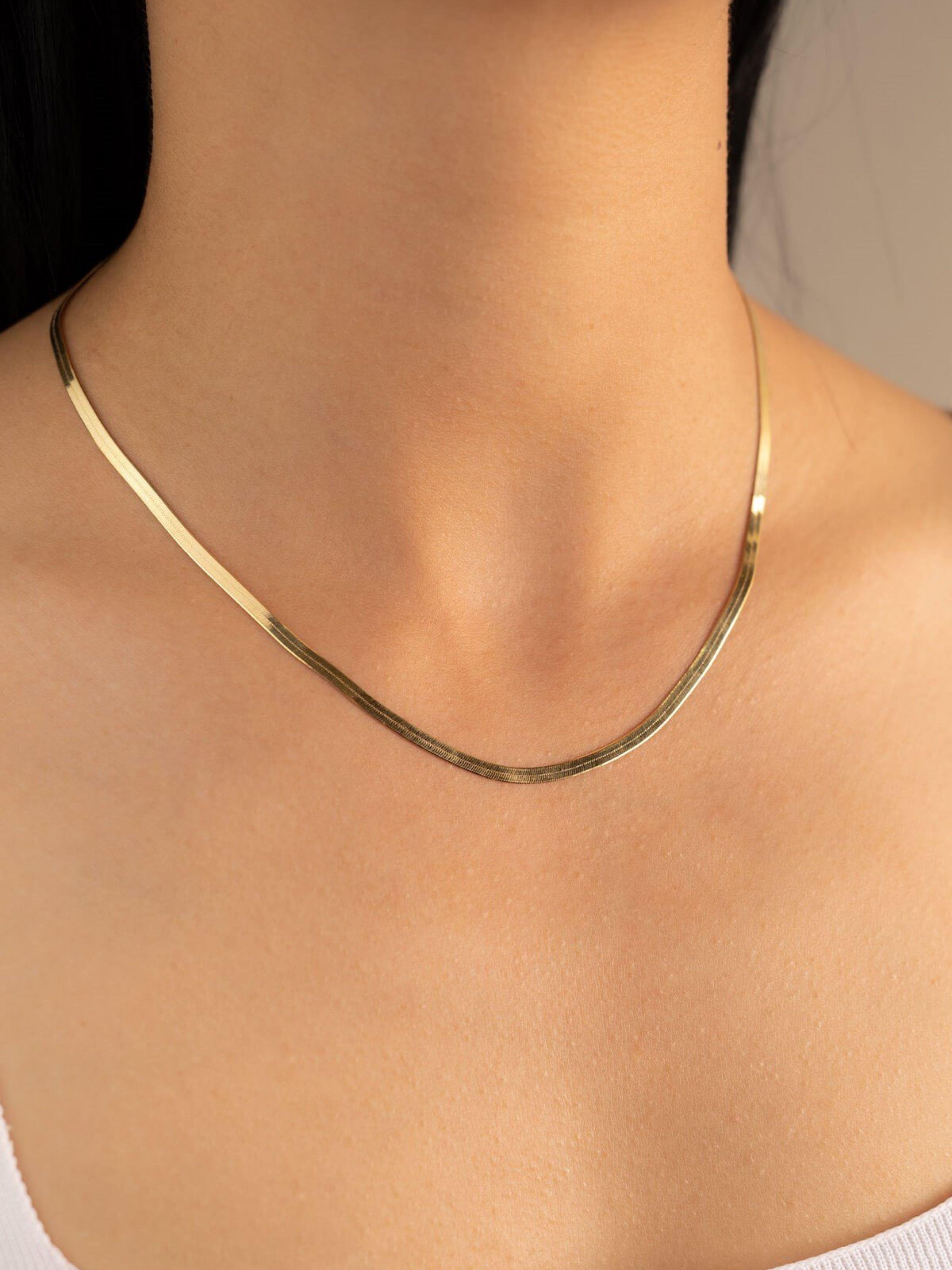 Balık Sırtı İtalyan Zincir Altın Kolye 14 AyarBalık Sırtı İtalyan Zincir Altın Kolye 14 Ayar