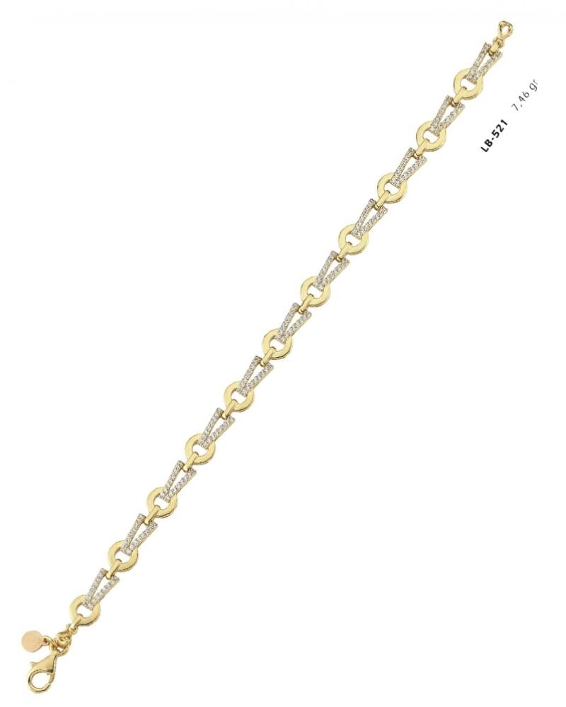 İç İçe Halka Altın Bileklik 14 Ayarİç İçe Halka Altın Bileklik 14 AyarTaşlı Bileklik