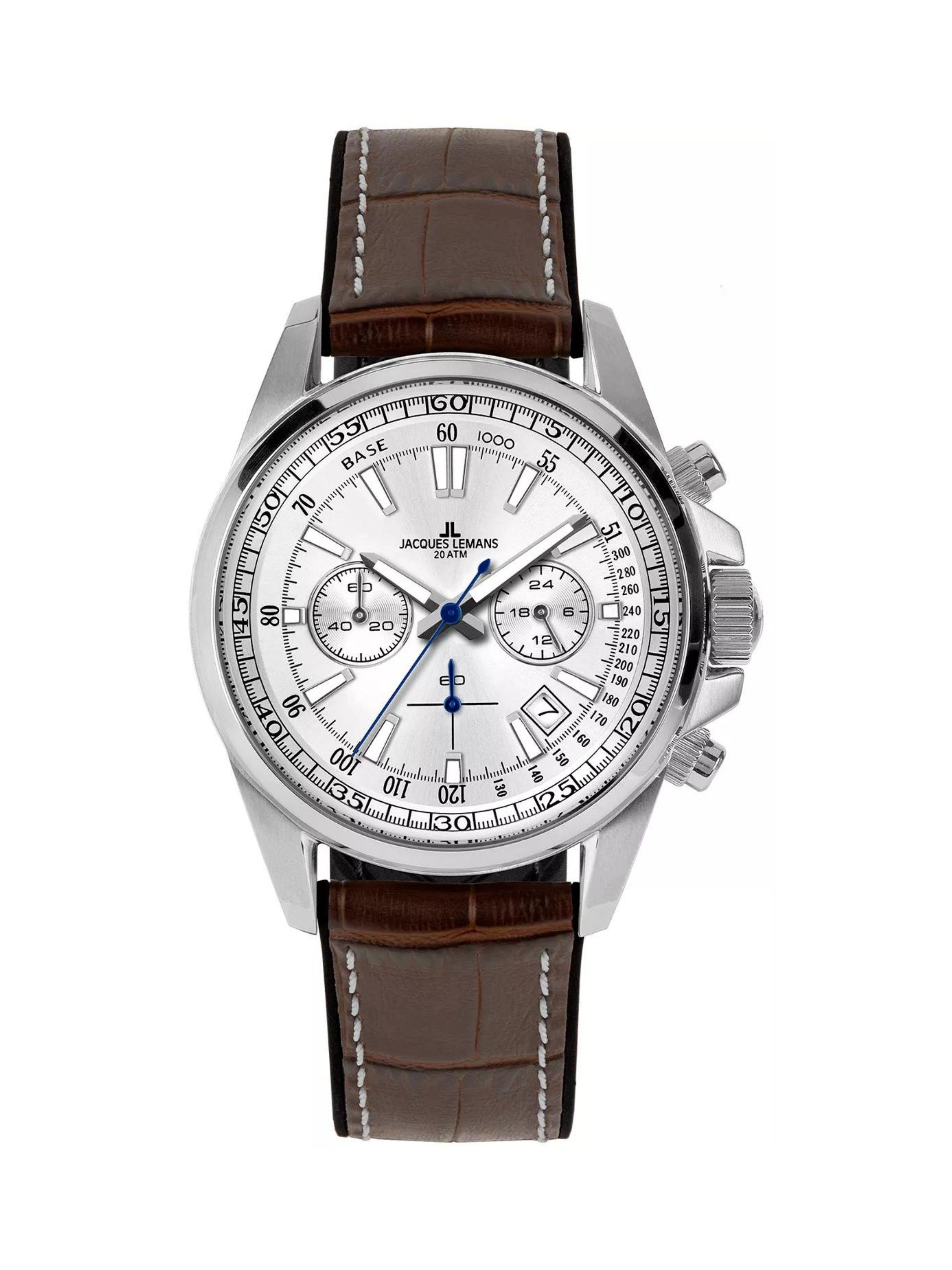 Jacques Lemans Kahverengi Deri Erkek Kol Saati 1-1117 BNJacques Lemans Kahverengi Deri Erkek Kol Saati 1-1117 BN