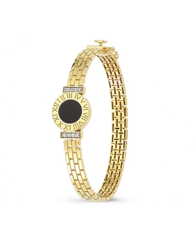 Mineli Romen Rakamlı 14 Ayar Altın KelepçeMineli Romen Rakamlı 14 Ayar Altın Kelepçe14 Ayar Bilezik