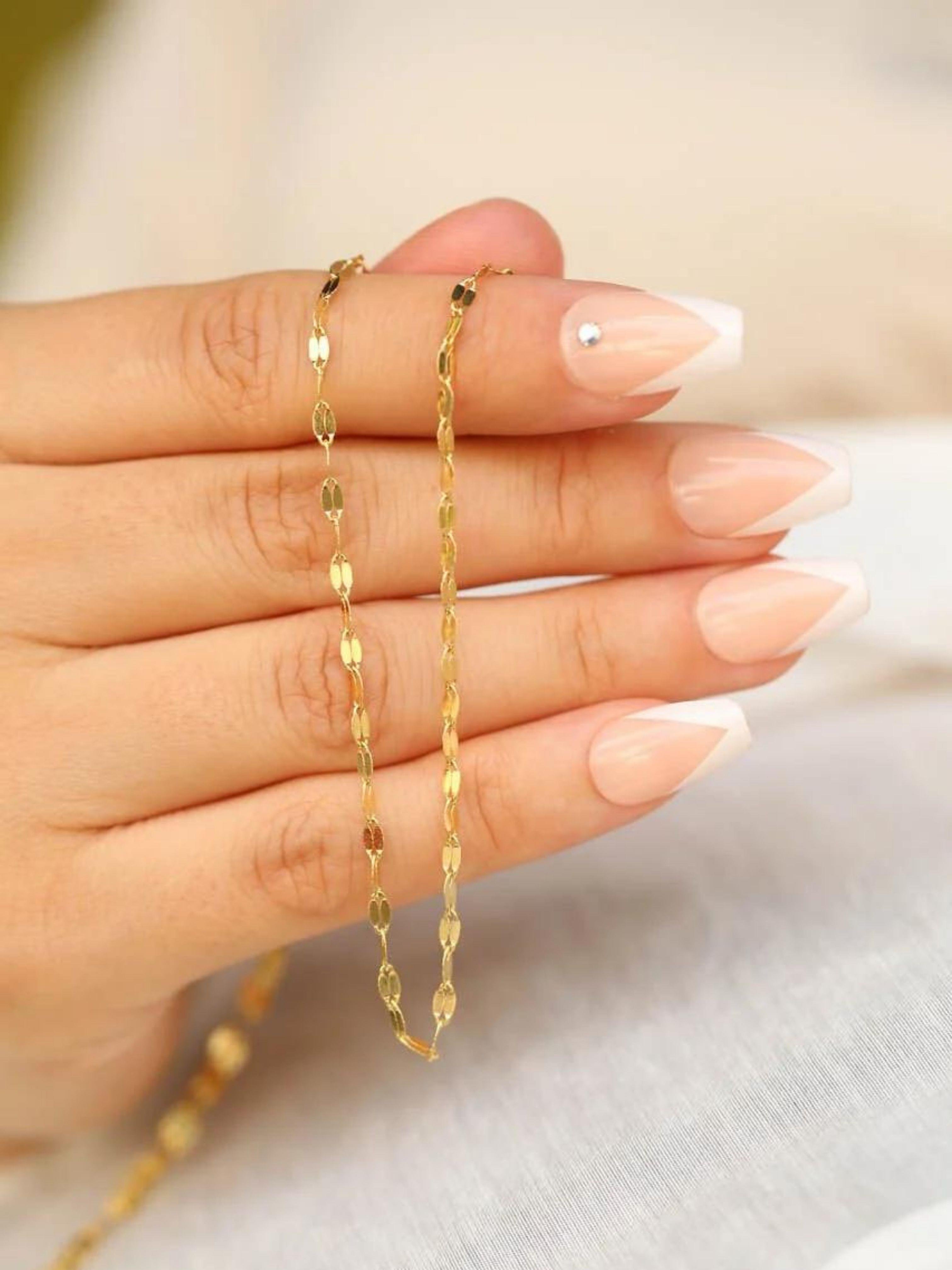 Pullu Aynalı 45 cm Altın ZincirPullu Aynalı 45 cm Altın ZincirZincirler