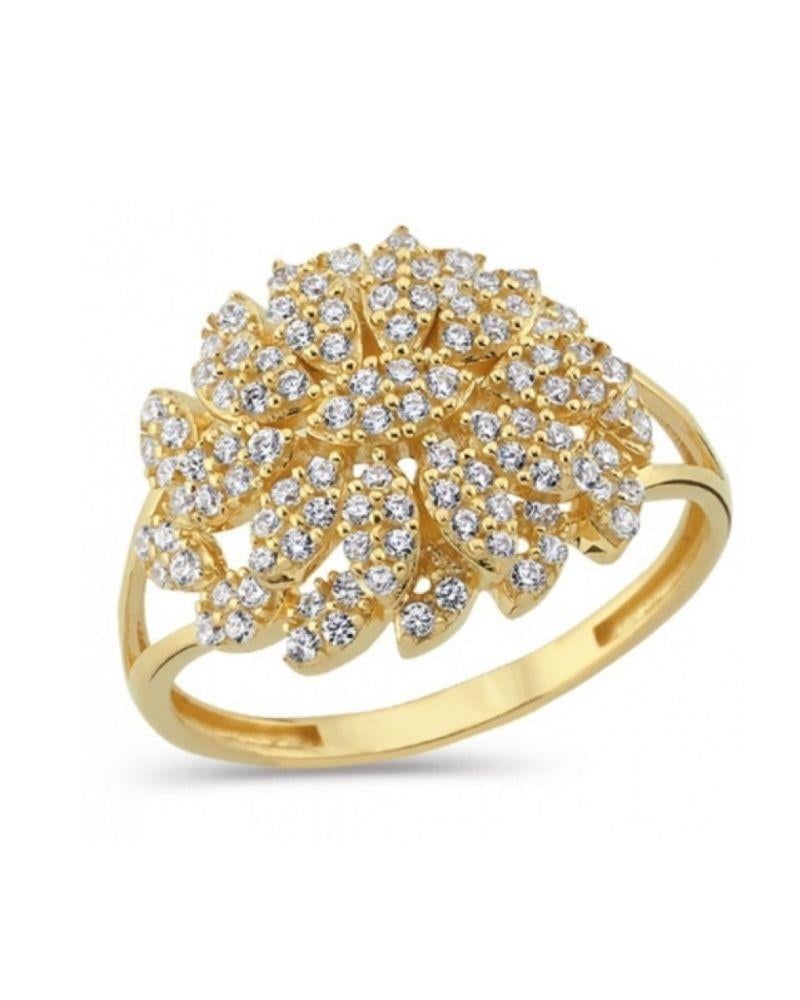 Taşlı Çiçek 14 Ayar Altın YüzükTaşlı Çiçek 14 Ayar Altın YüzükTaşlı Yüzükler