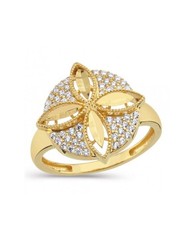 Taşlı Motif 14 Ayar Altın YüzükTaşlı Motif 14 Ayar Altın YüzükTaşlı Yüzükler