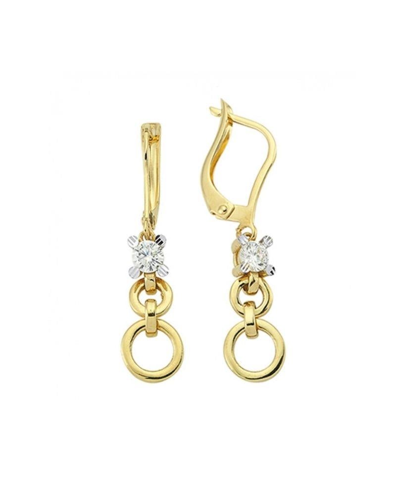 Tektaş Sallantılı Altın Zincir Küpe 14 AyarTektaş Sallantılı Altın Zincir Küpe 14 AyarSallantılı Küpeler