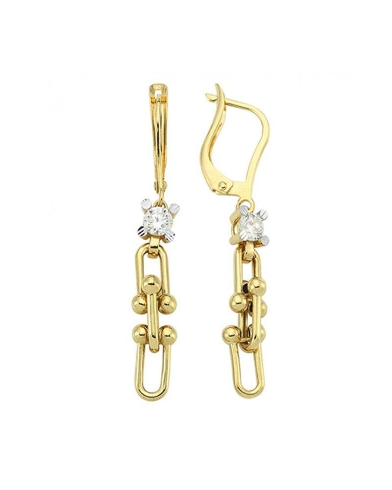 Tiffany Tektaş Sallantılı Altın Küpe 14 AyarTiffany Tektaş Sallantılı Altın Küpe 14 AyarSallantılı Küpeler