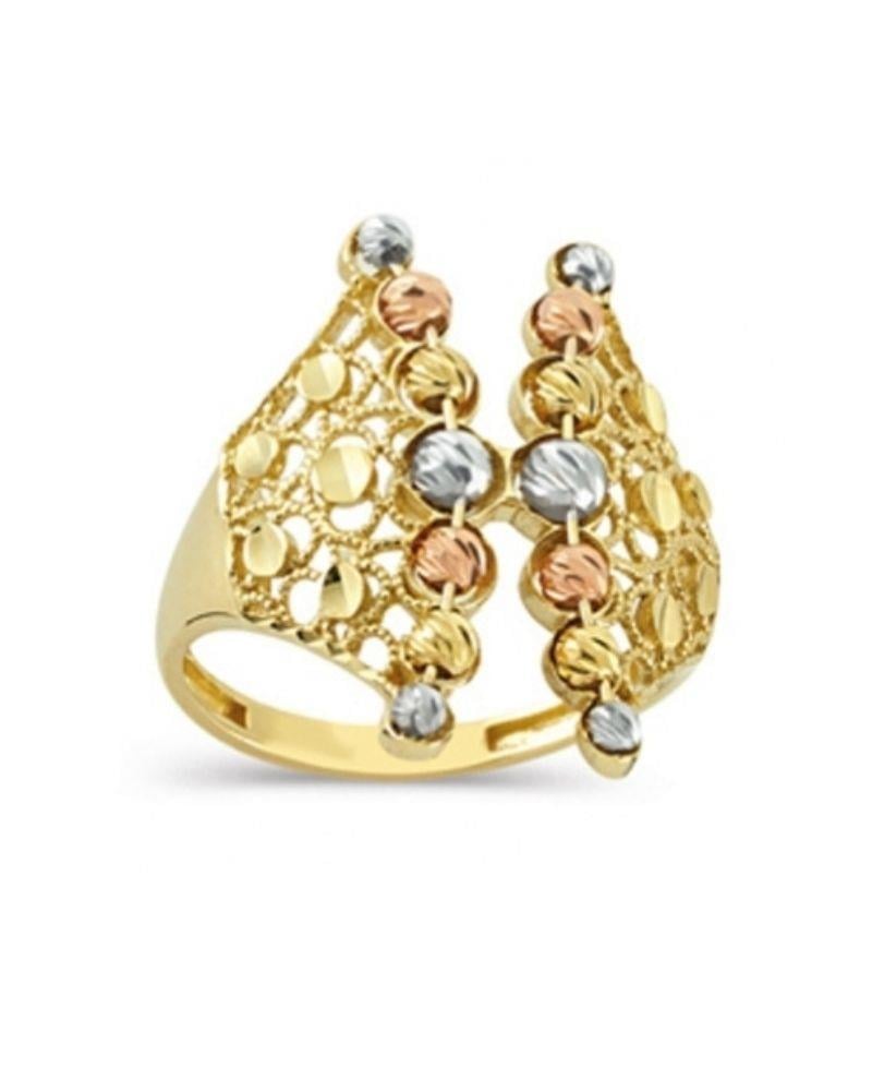 Üç Renkli Dorika Altın Yüzük 14 AyarÜç Renkli Dorika Altın Yüzük 14 AyarTaşlı Yüzükler