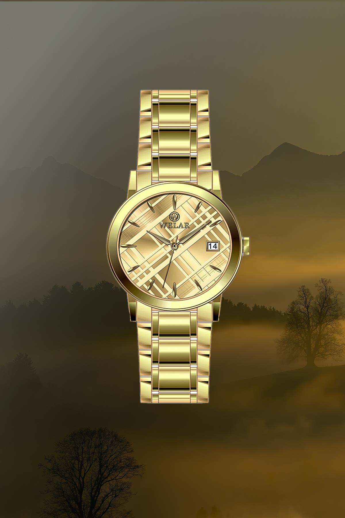 Welar Kadın Kol Saati Gold Çelik Kordon WEL3401-6Welar Kadın Kol Saati Gold Çelik Kordon WEL3401-6Kadın Saat