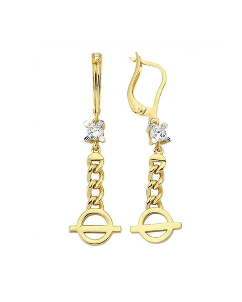 Yıldız Tektaş 14 Ayar Sarkaç Altın KüpeTektaş Zincirli 14 Ayar Sarkaç Altın KüpeSallantılı Küpeler