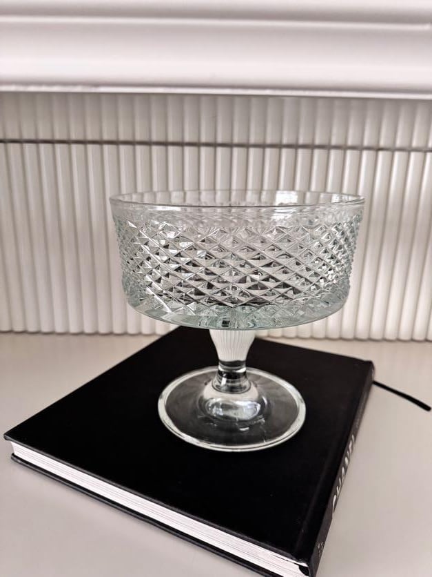 Kristal Kesme Ayaklı Sunumluk Sandra 19 cm