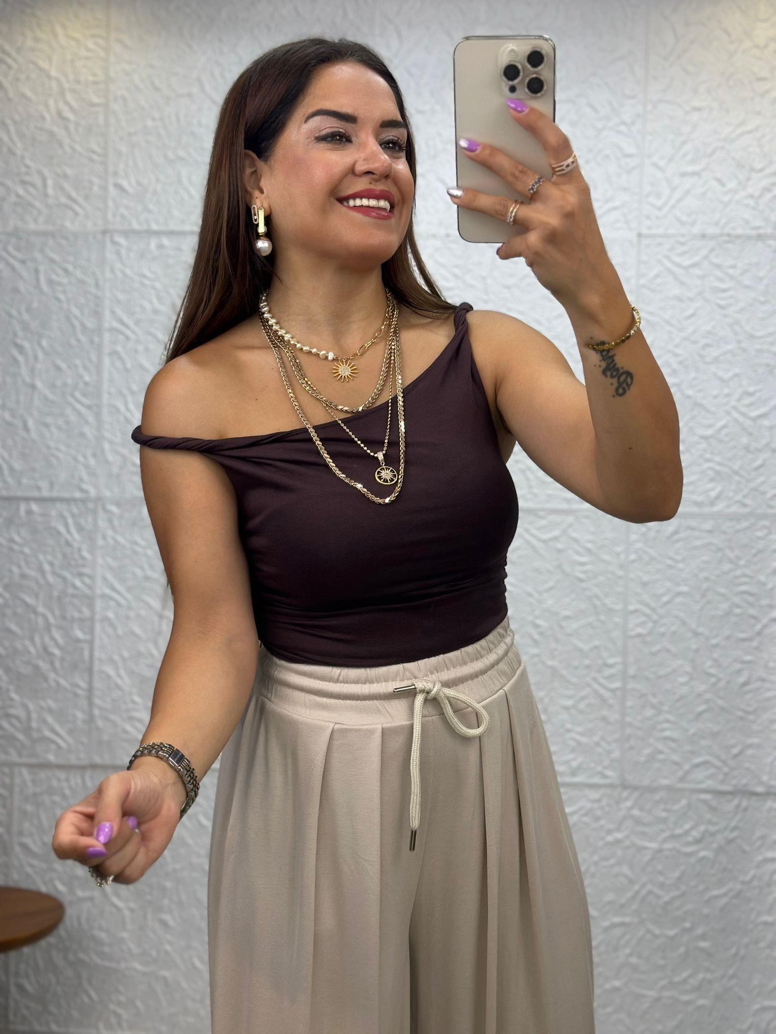 Acı Kahve Büzgülü Body