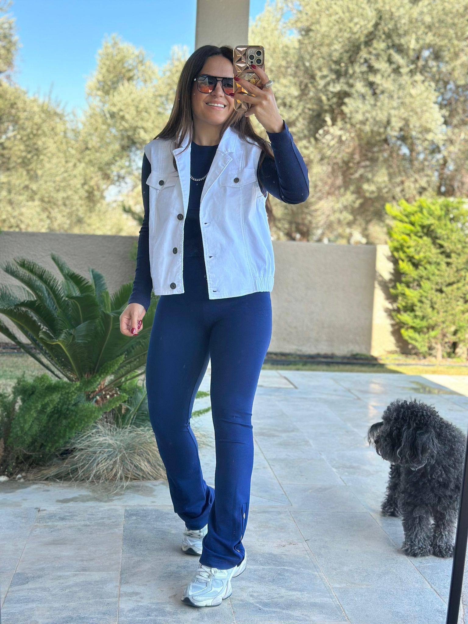 Beyaz Jean Yelek