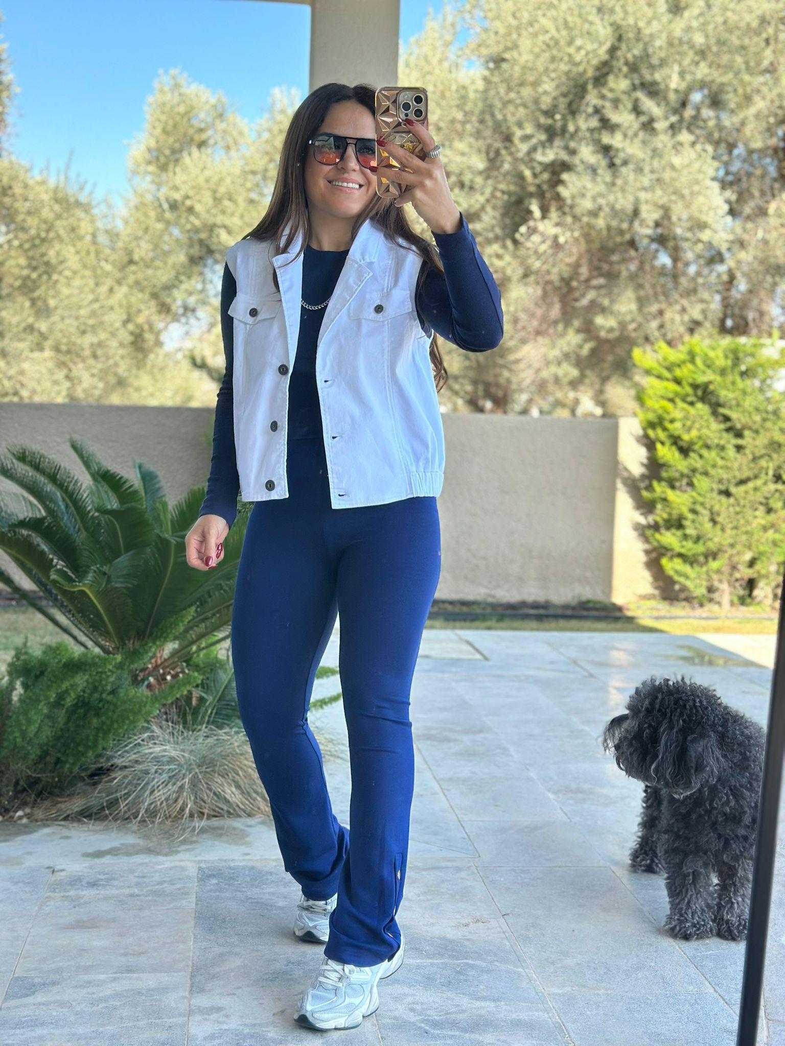 Beyaz Jean Yelek