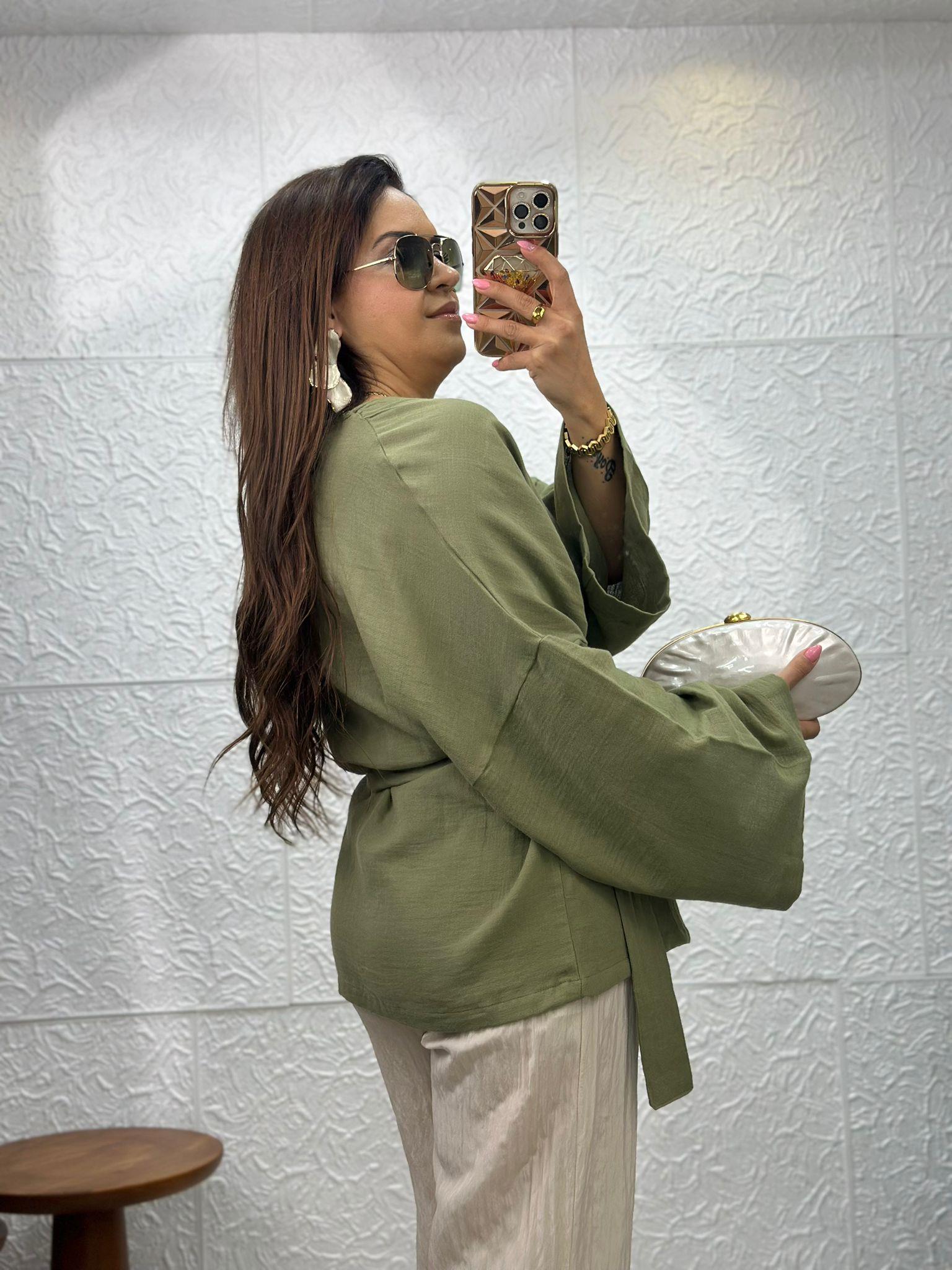 Beyaz Kısa Kimono
