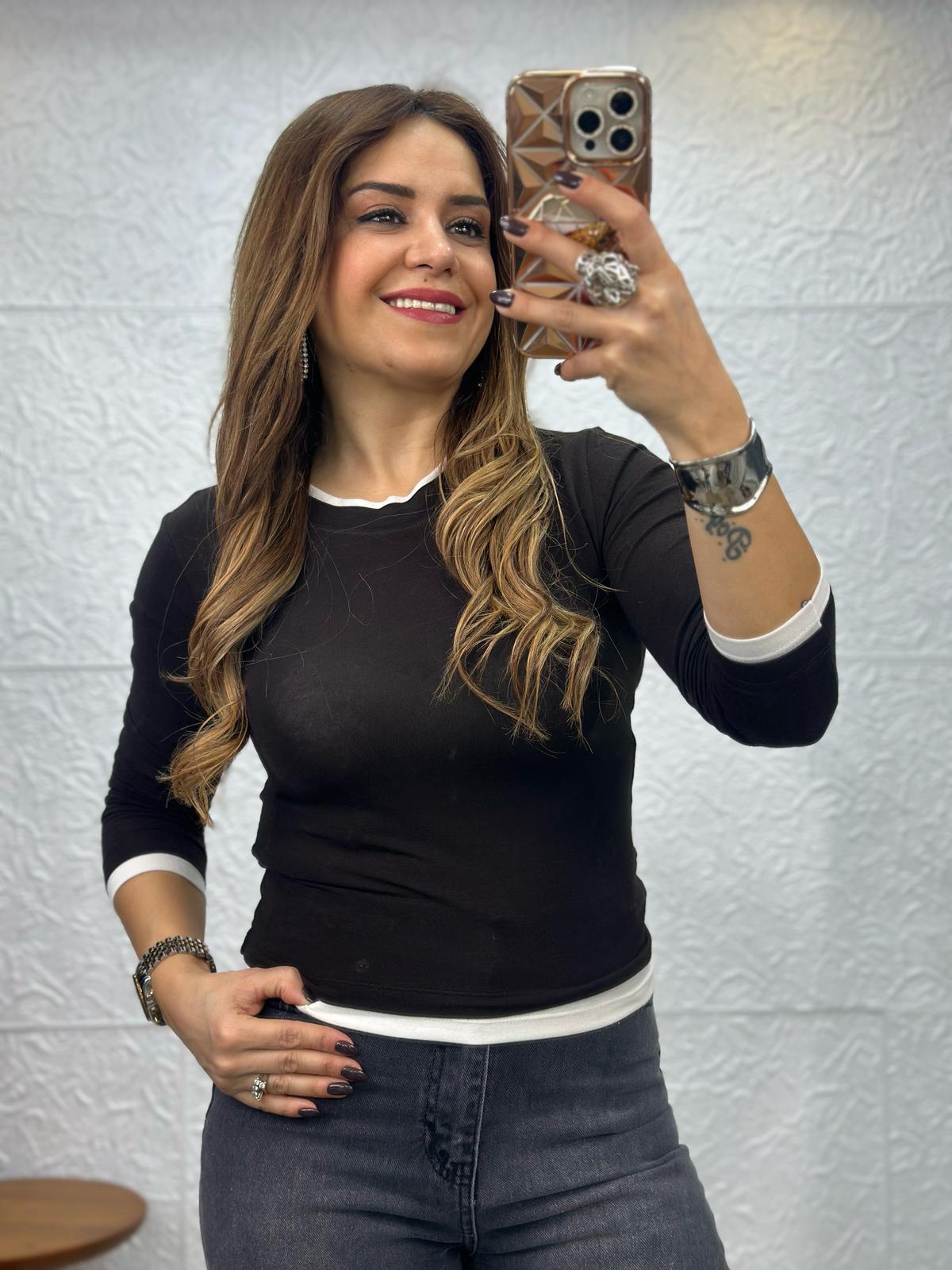 Bisiklet Yaka Düz Bordo Body