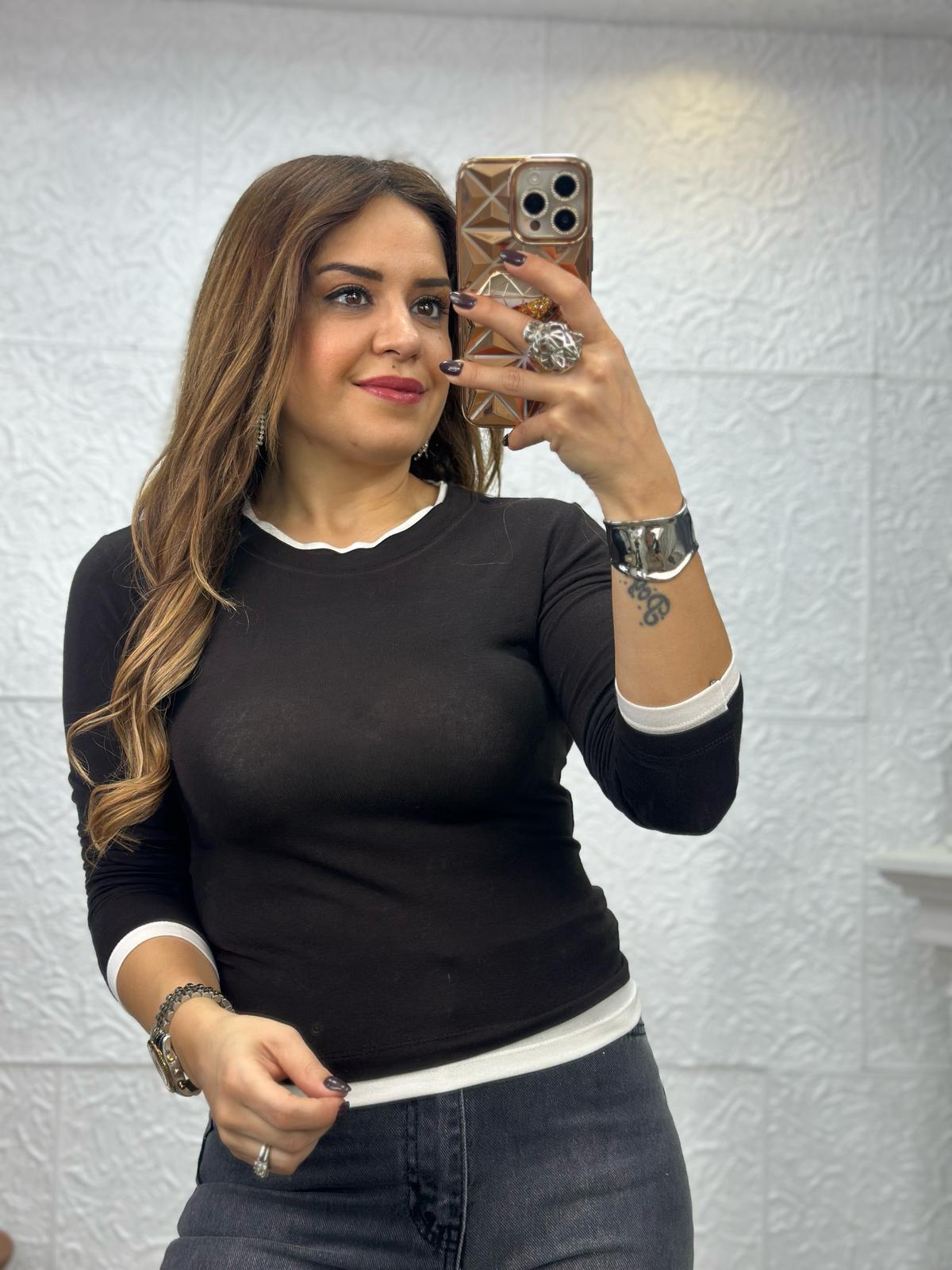 Bisiklet Yaka Düz Bordo Body