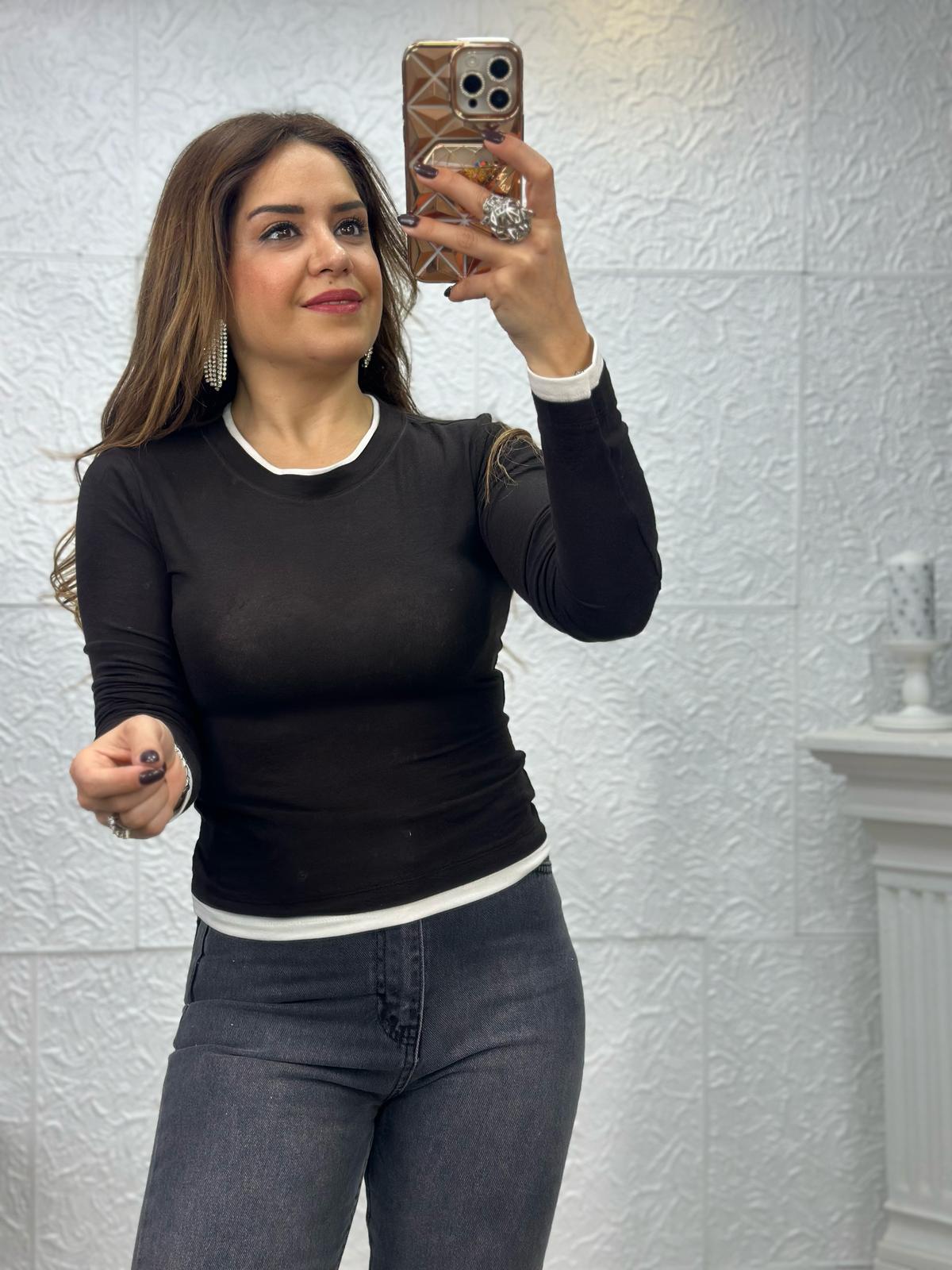 Bisiklet Yaka Düz Bordo Body