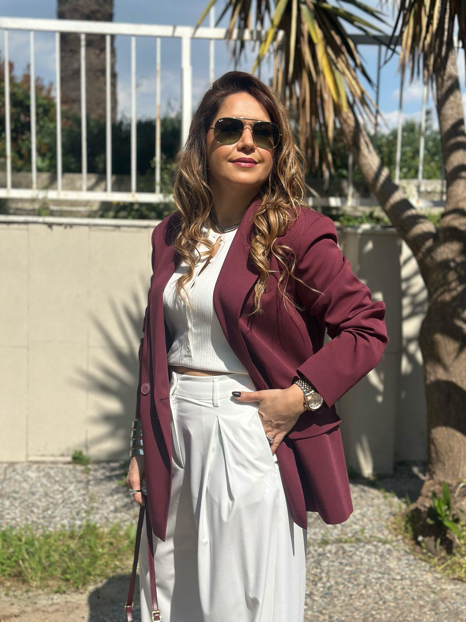 Bordo Blazer Ceket