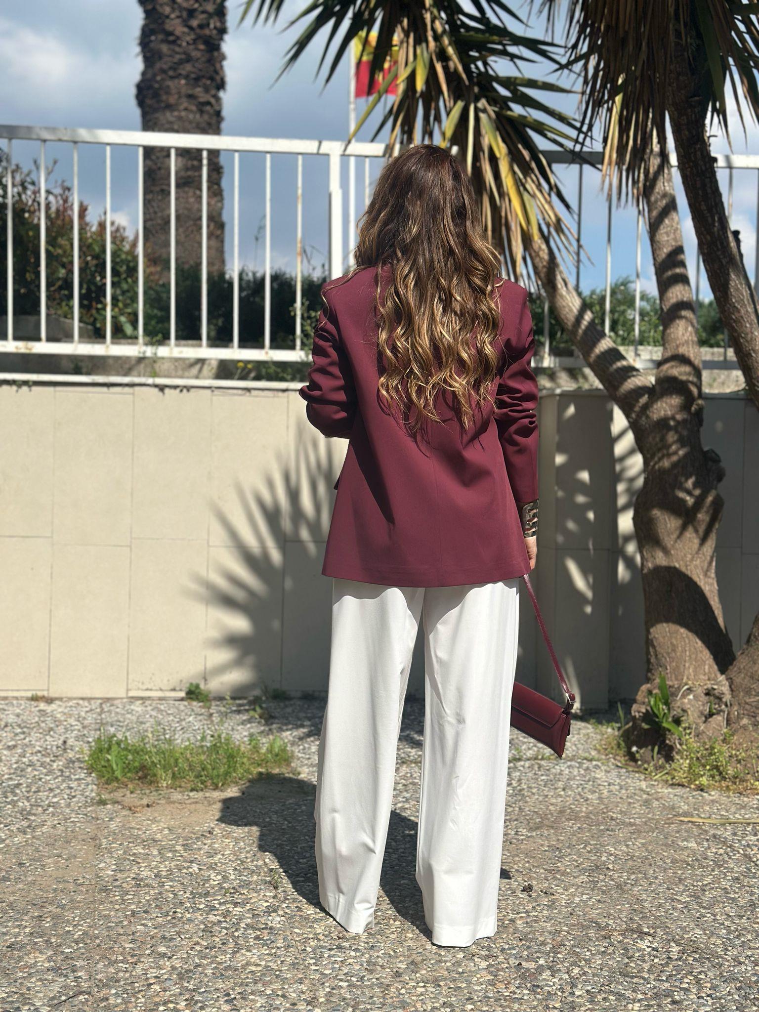 Bordo Blazer Ceket