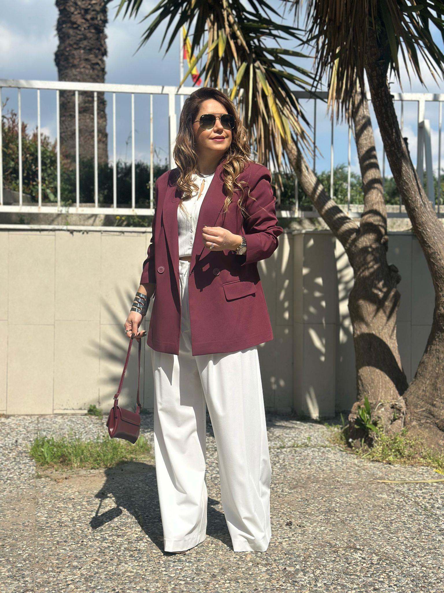 Bordo Blazer Ceket