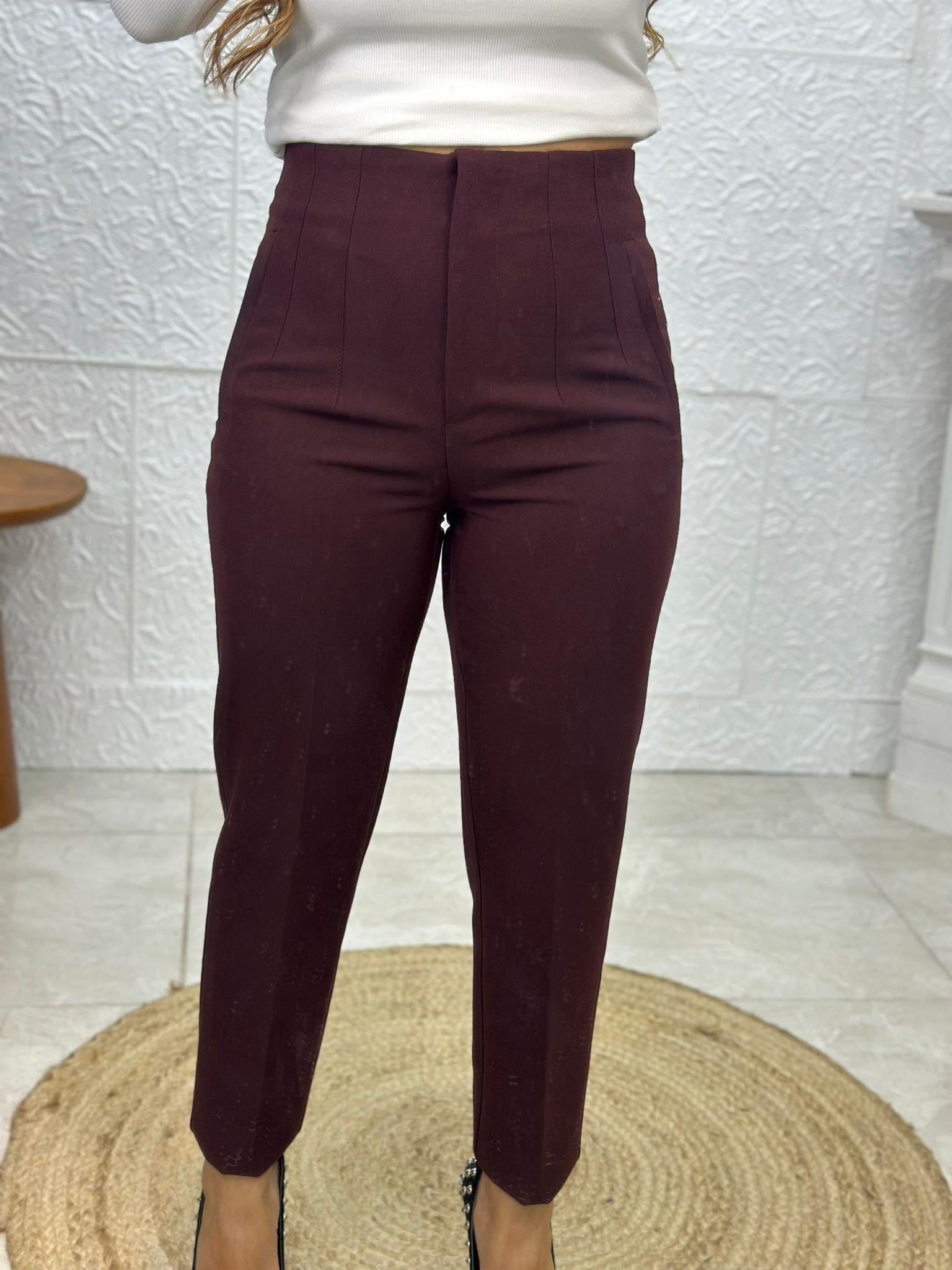 Bordo Filetolu Pantolon