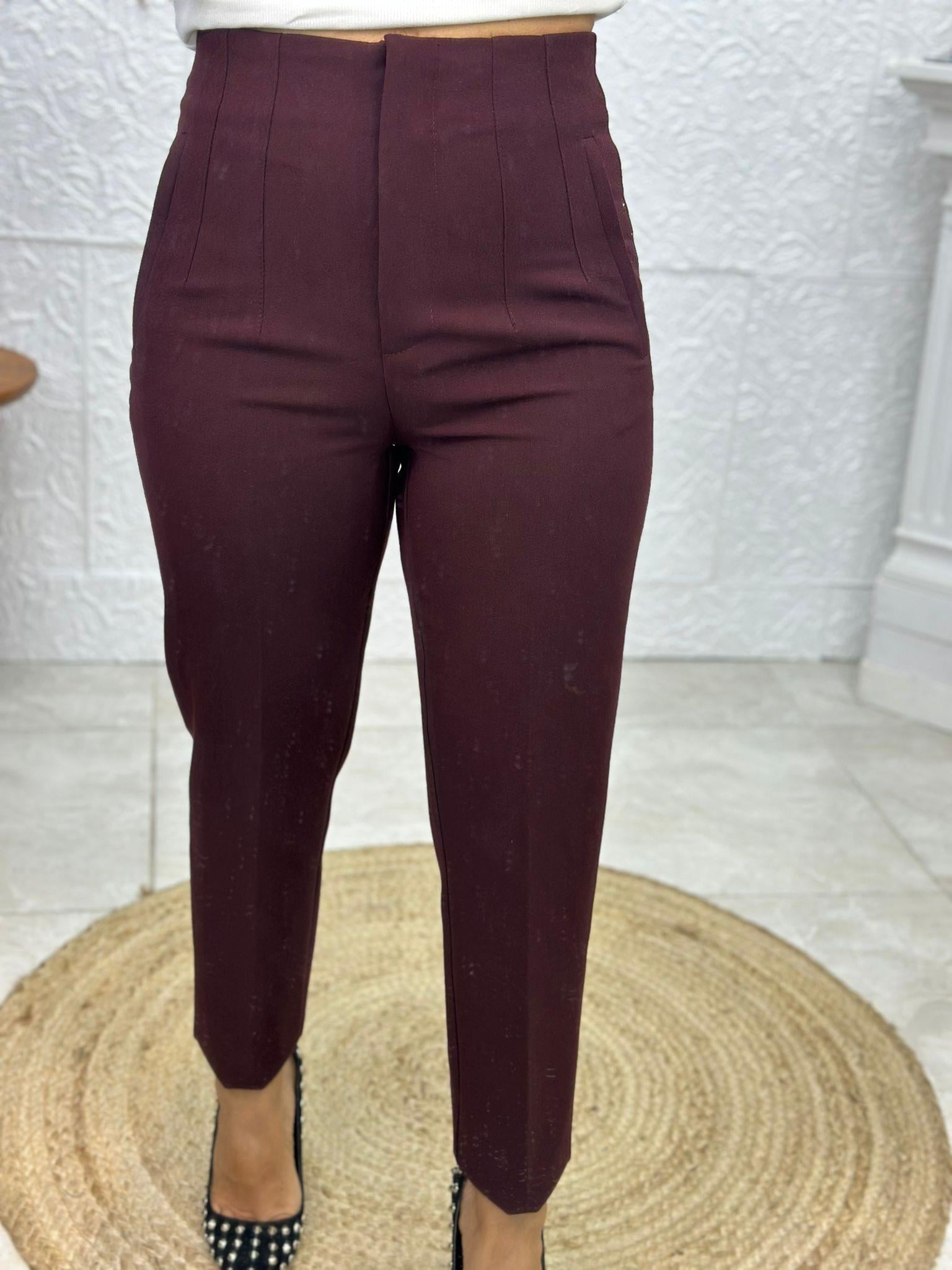 Bordo Filetolu Pantolon