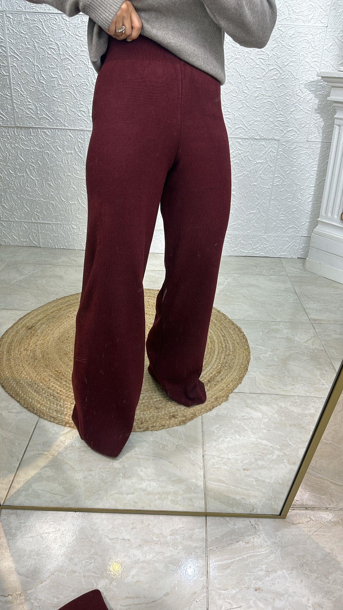 BORDO TRİKO PANTOLON