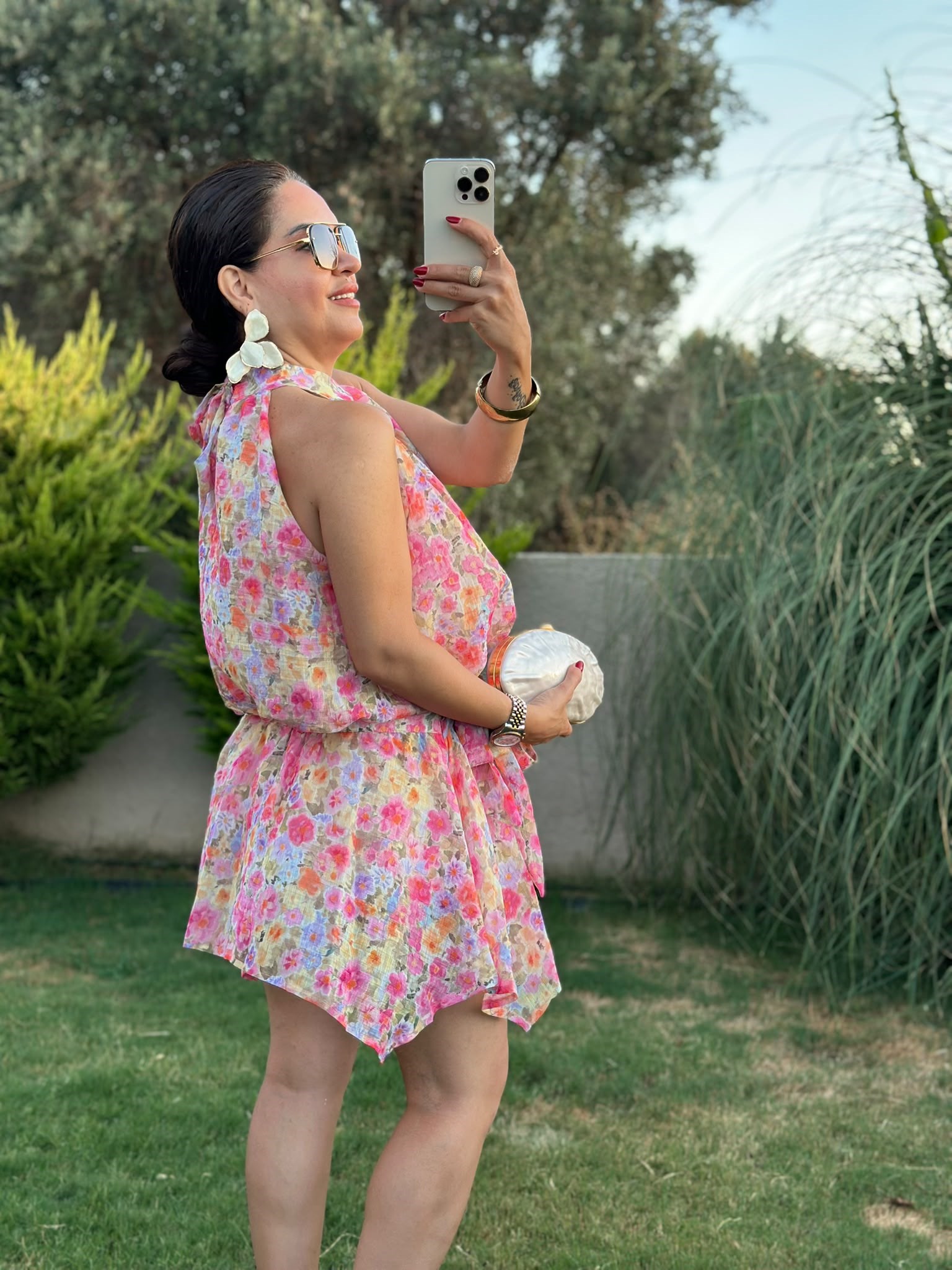 Boyundan Bağlamalı Pembe Bluz