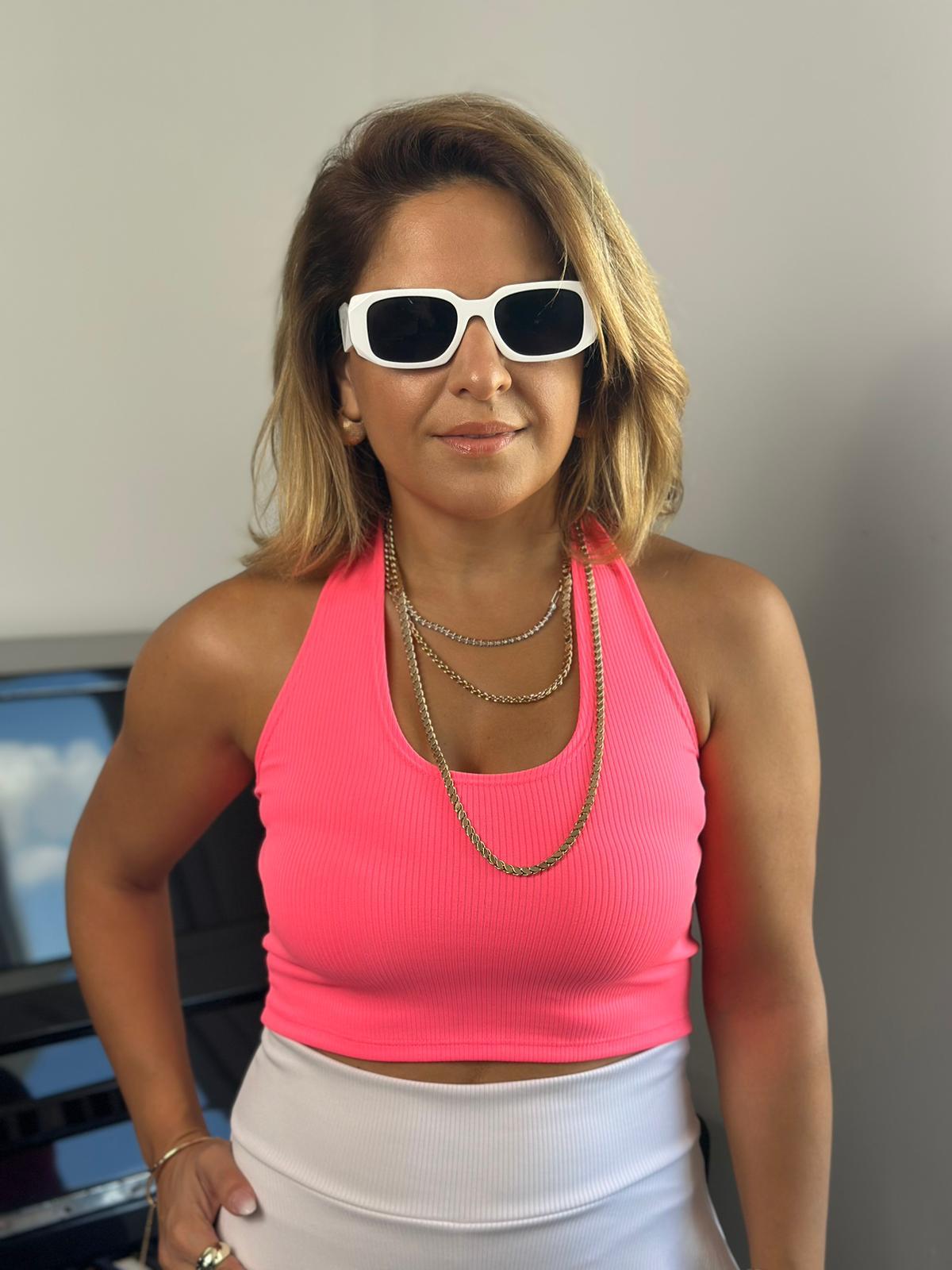 Boyundan Geçmeli Pembe Crop