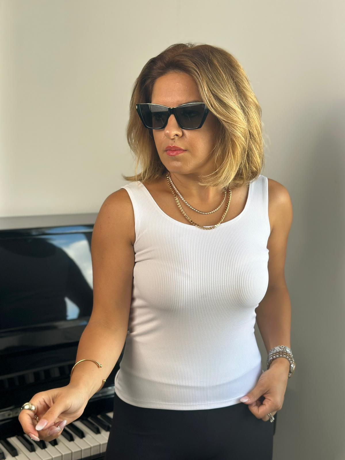 Çift Omuzlu Uzun Fitilli Ekru Body