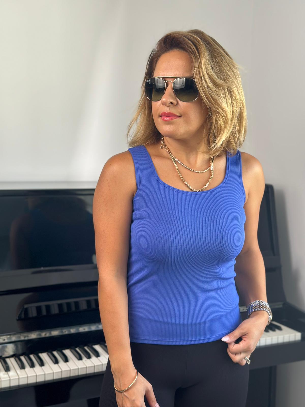 Çift Omuzlu Uzun Fitilli Mavi Body