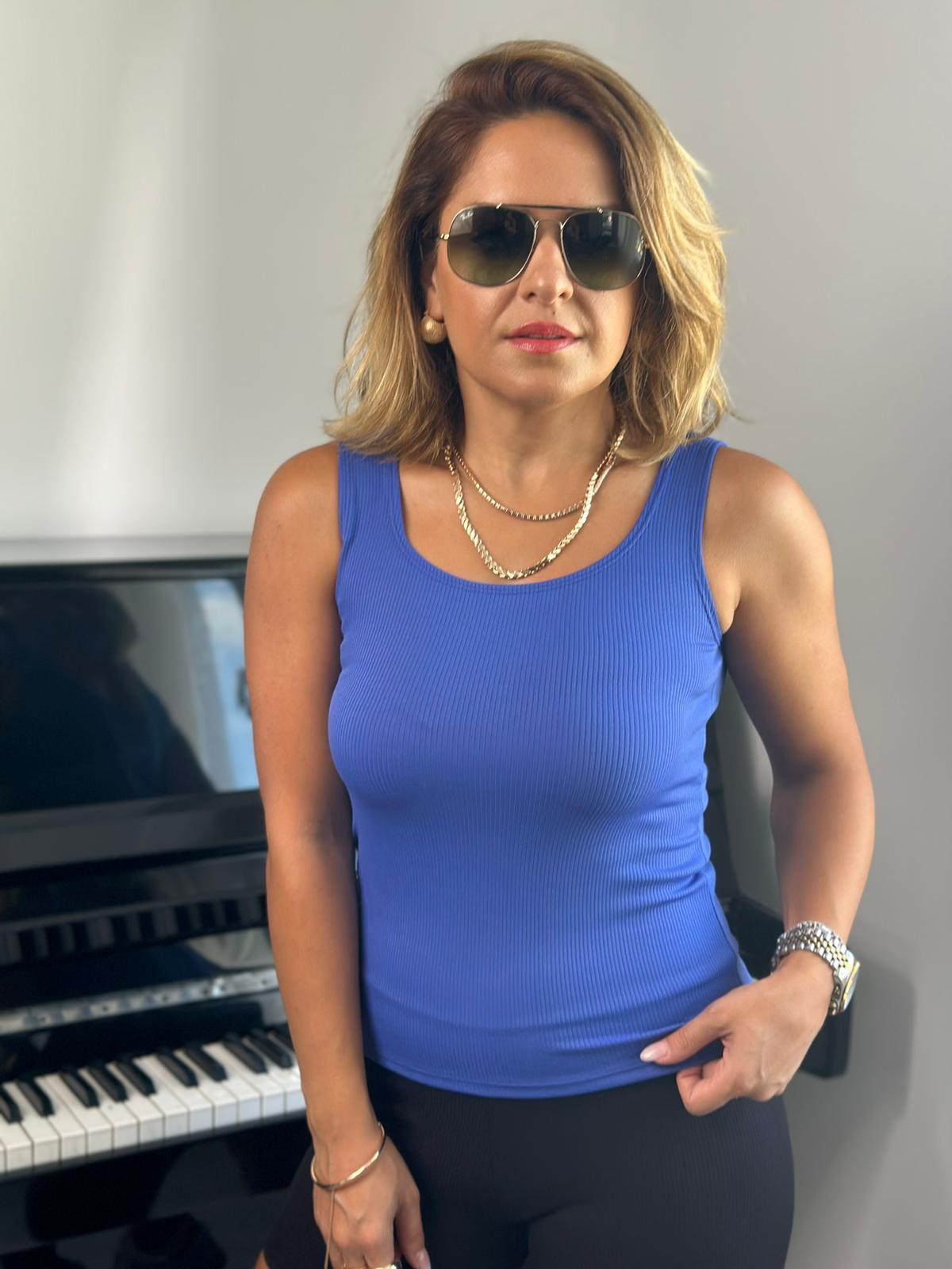 Çift Omuzlu Uzun Fitilli Mavi Body