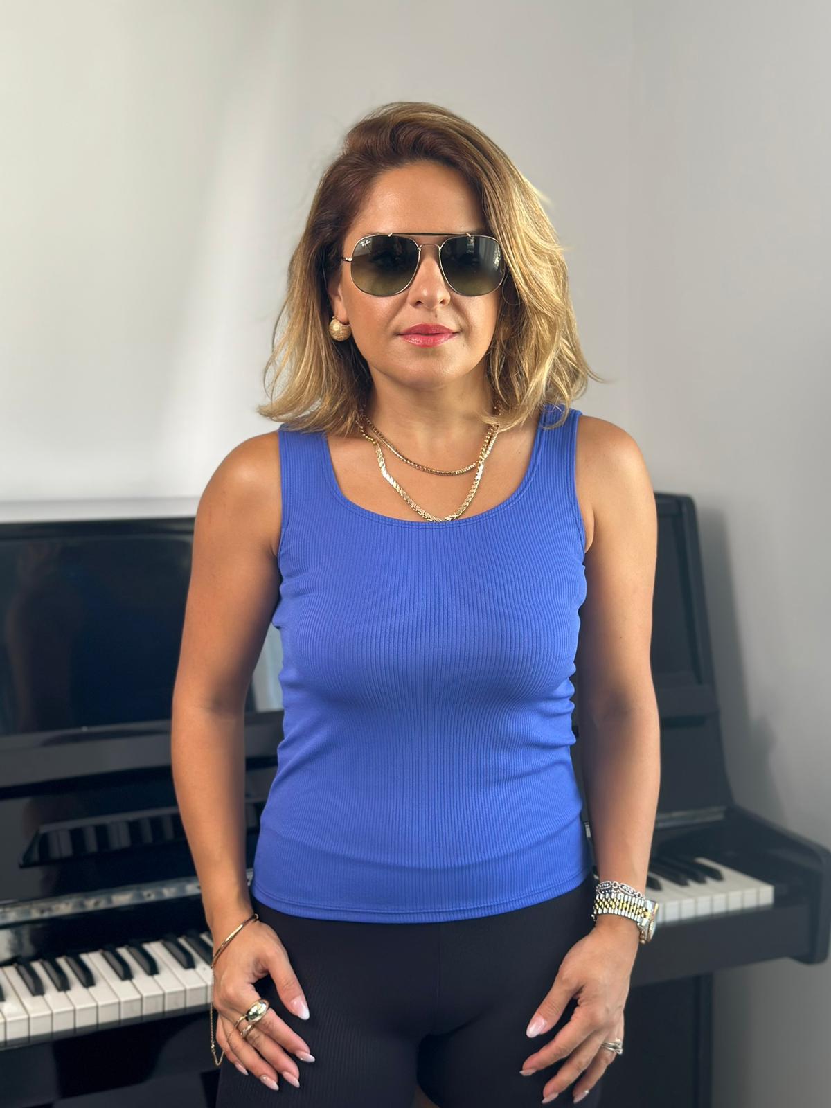 Çift Omuzlu Uzun Fitilli Mavi Body