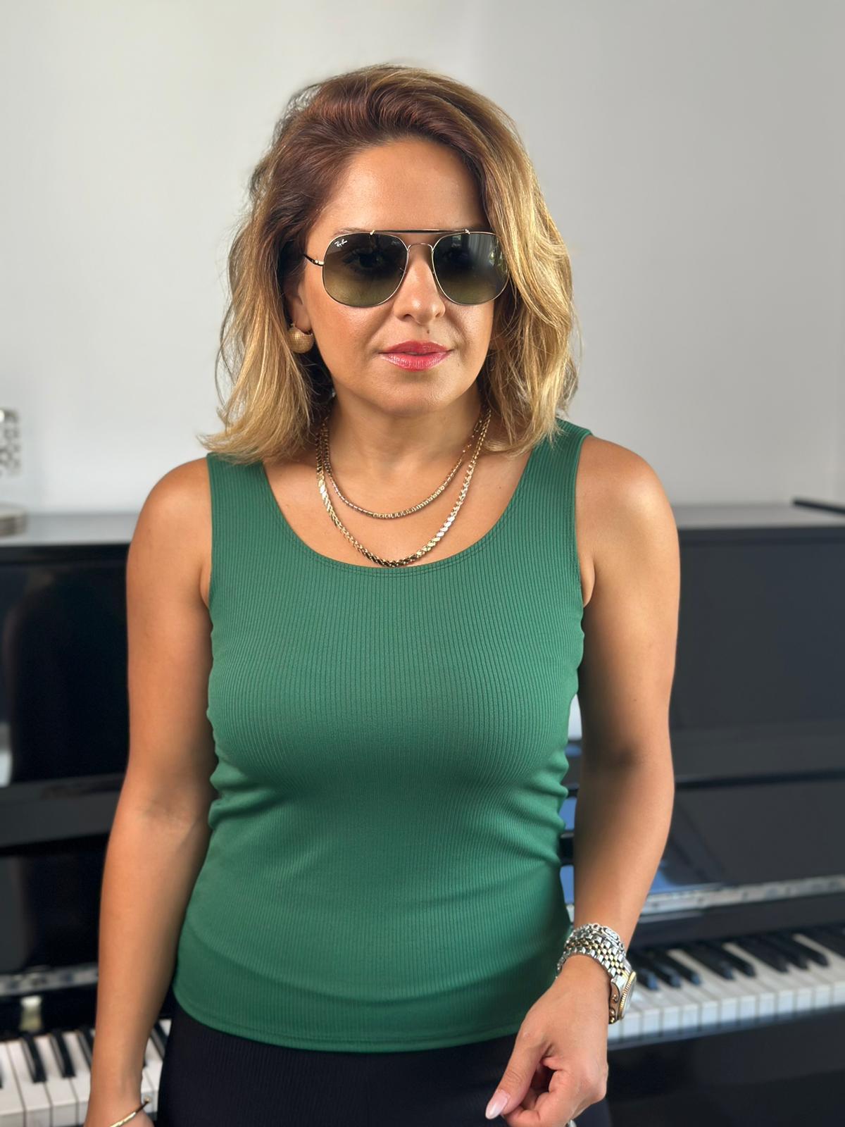 Çift Omuzlu Uzun Fitilli Yeşil Body