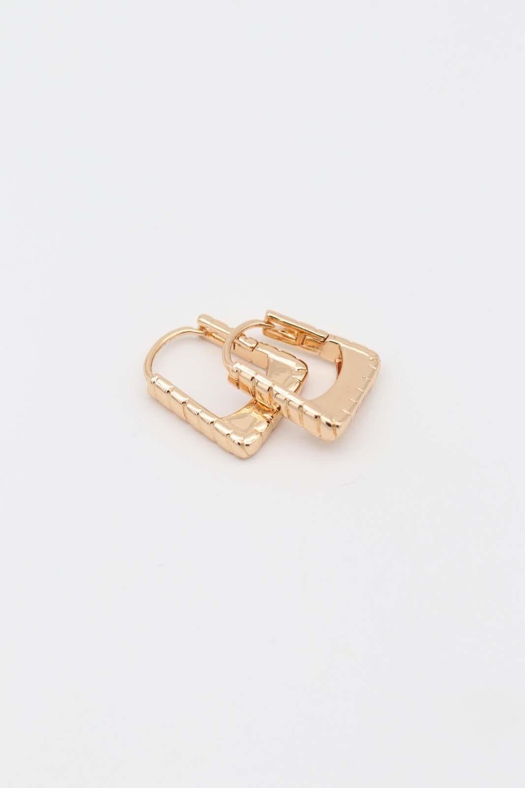 Çizgili Gold Küpe