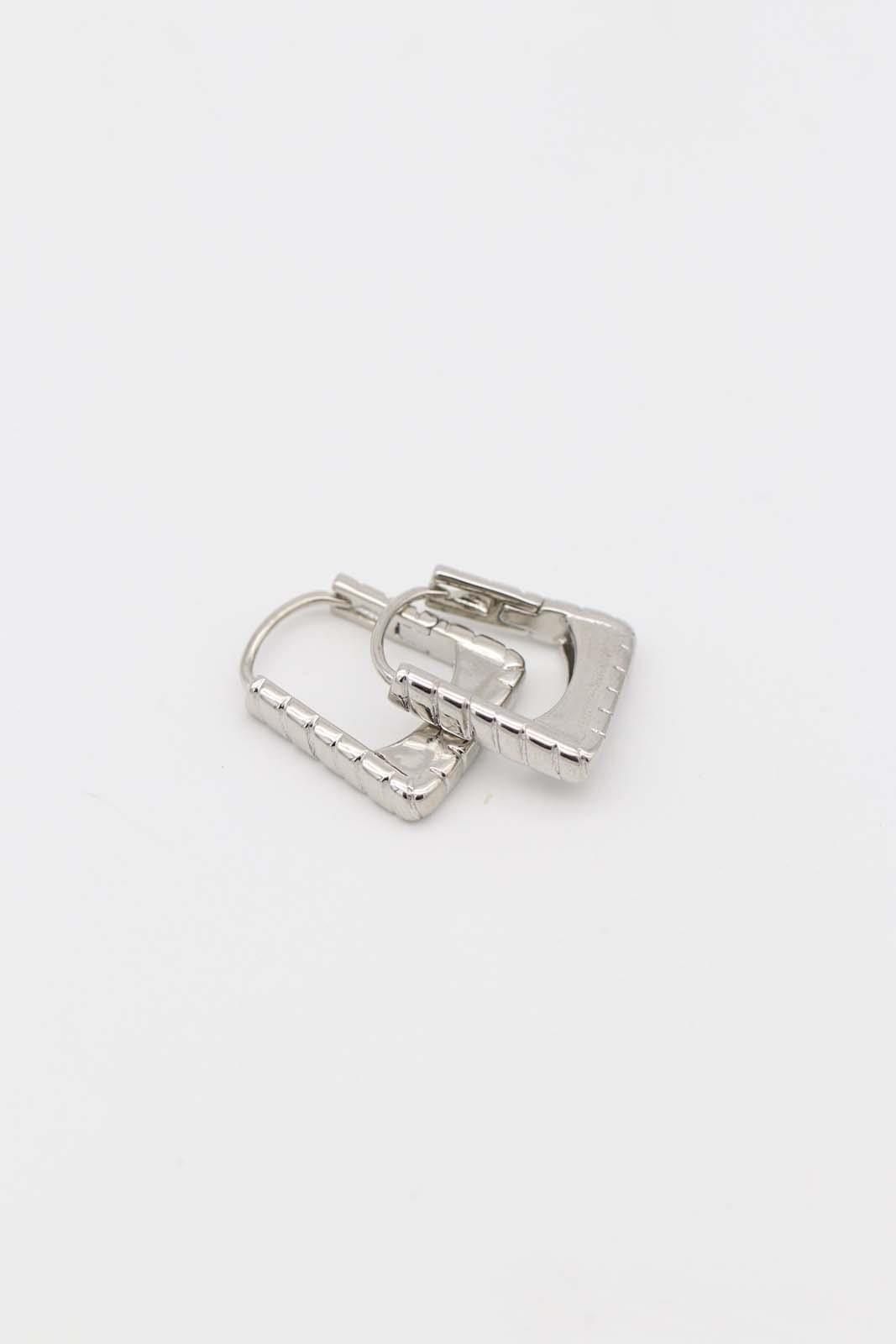 Çizgili Silver Küpe