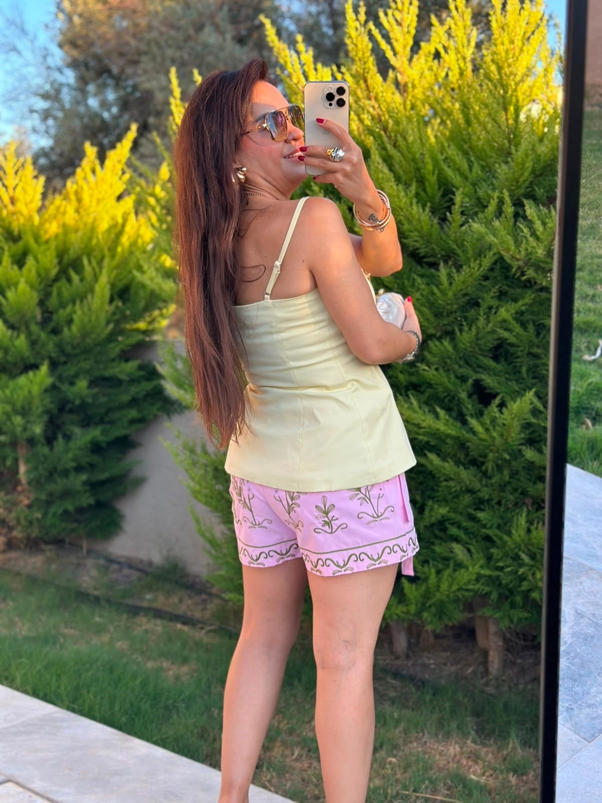 Dantel İşlemeli Kapaklı Pembe Şort Etek