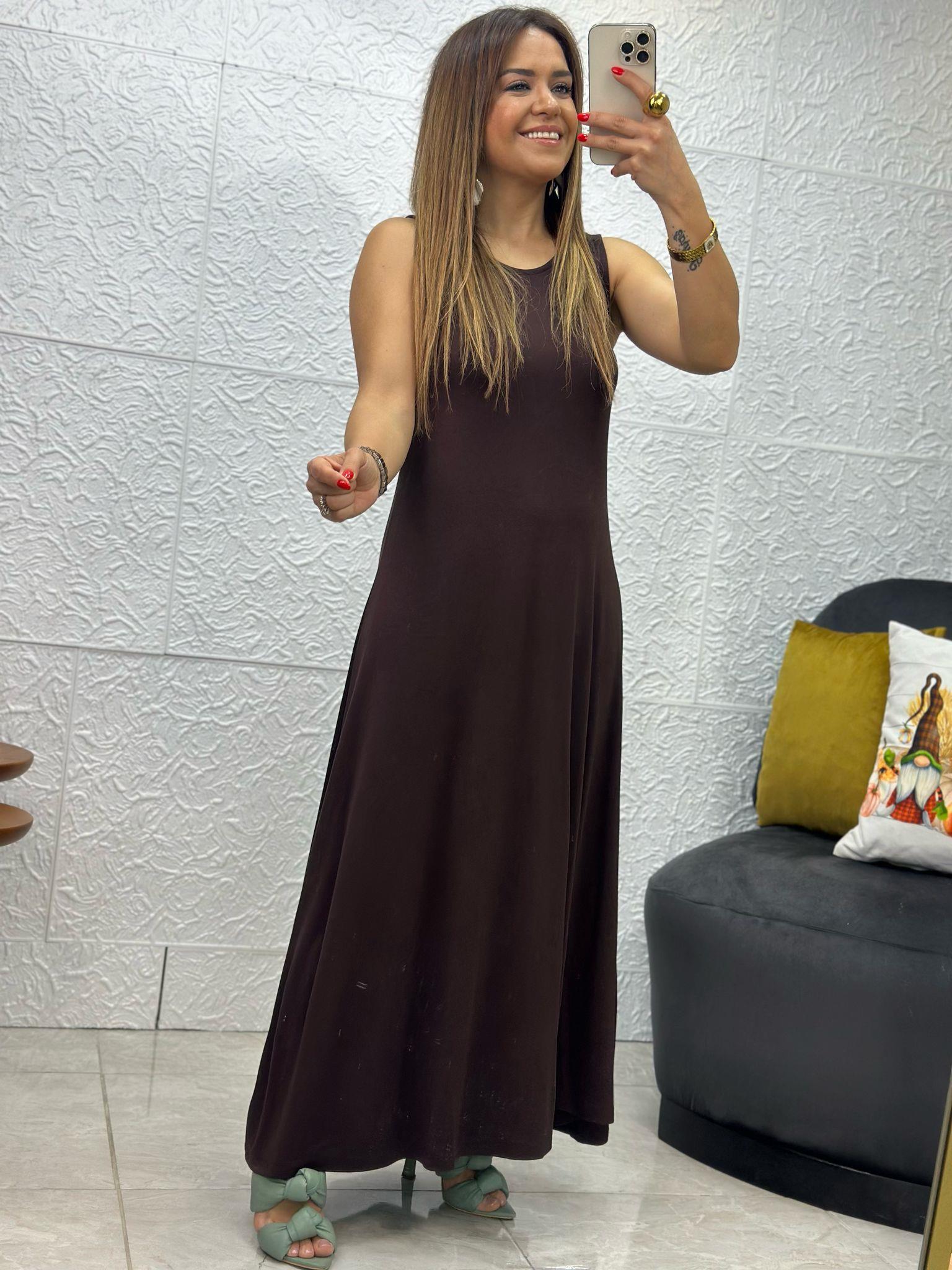 Düğmeli Bordo Elbise