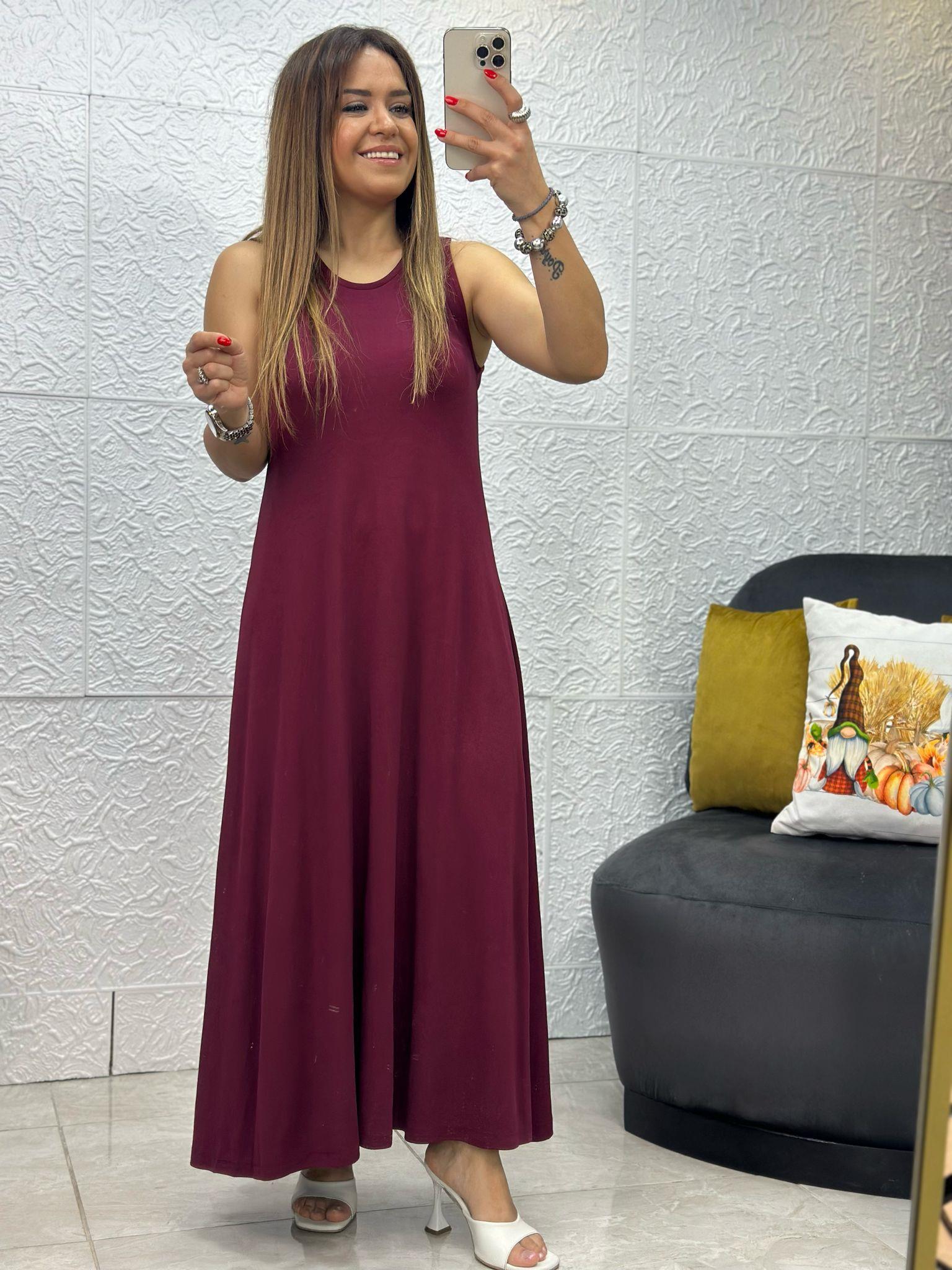 Düğmeli Kahverengi Elbise