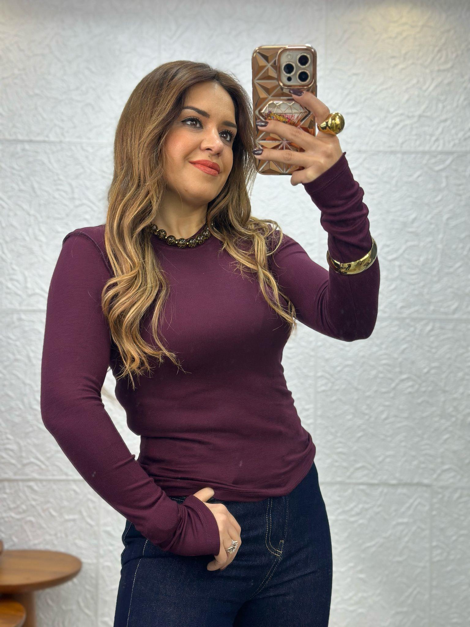 Düz Penye Bordo Body