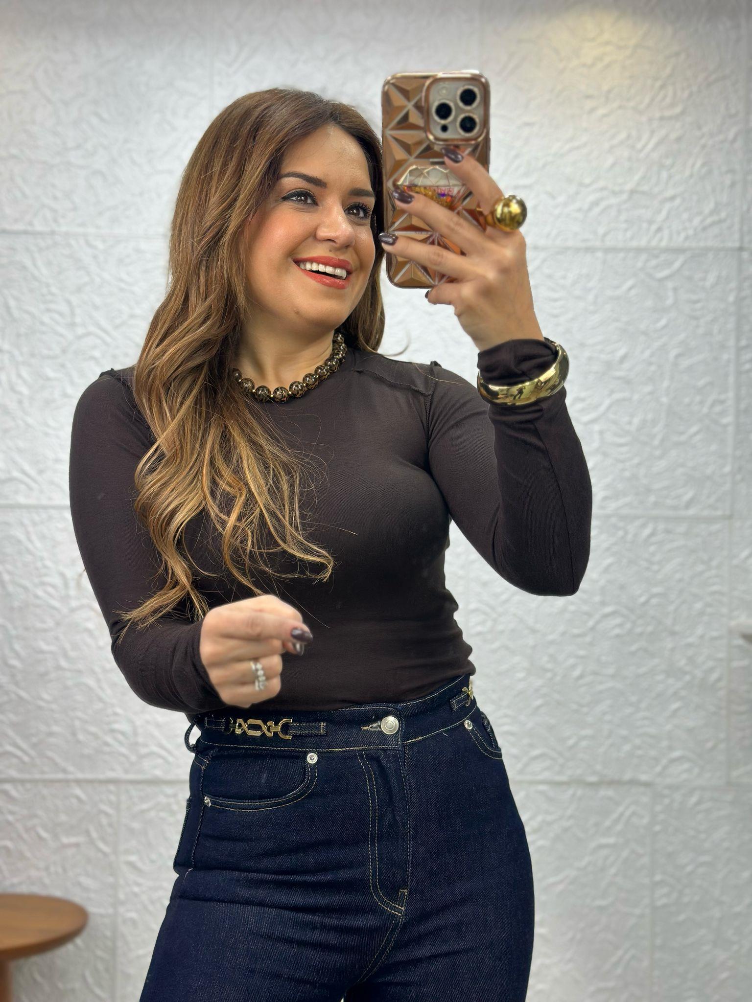 Düz Penye Kahverengi Body