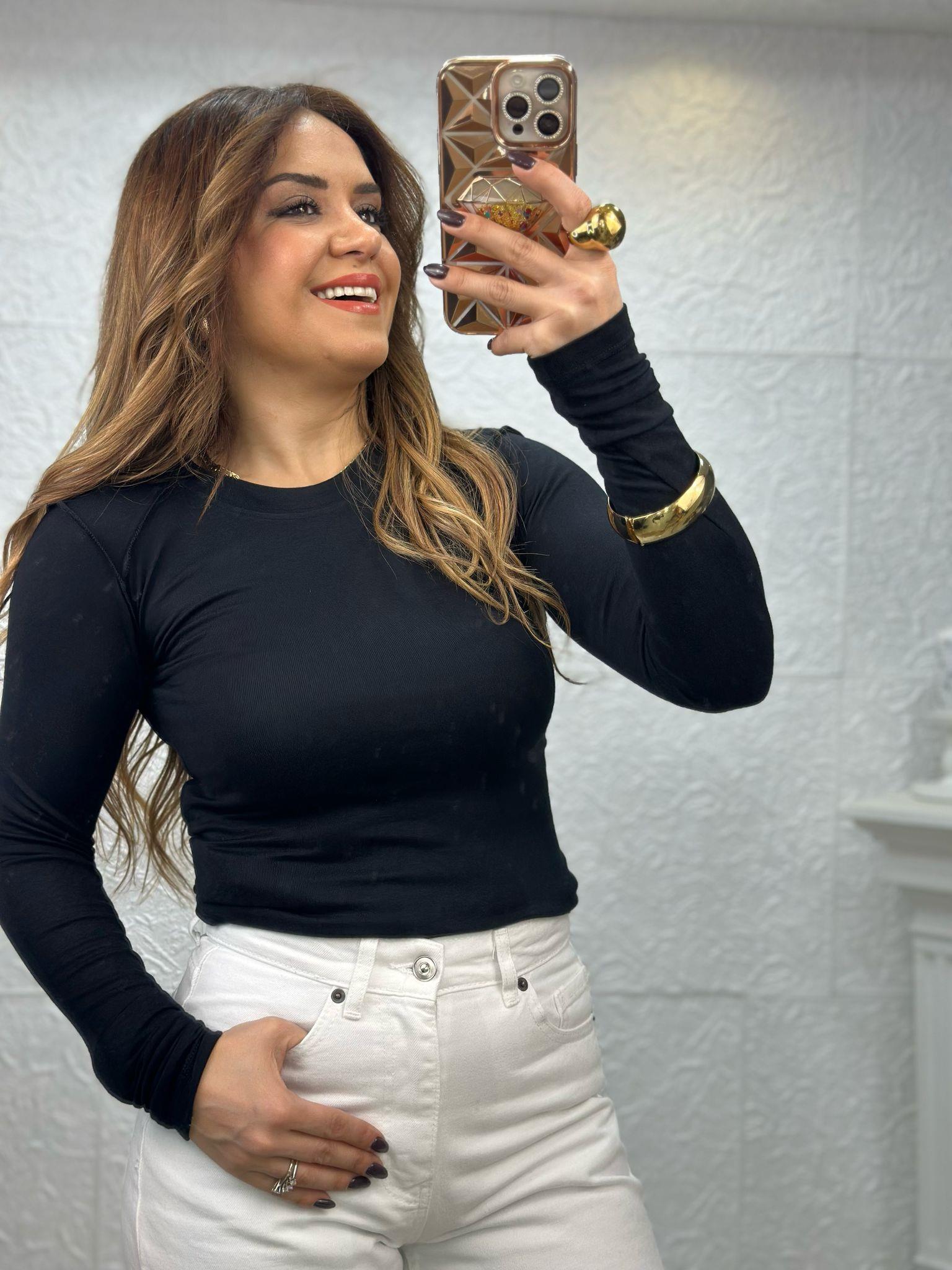 Düz Penye Siyahi Body