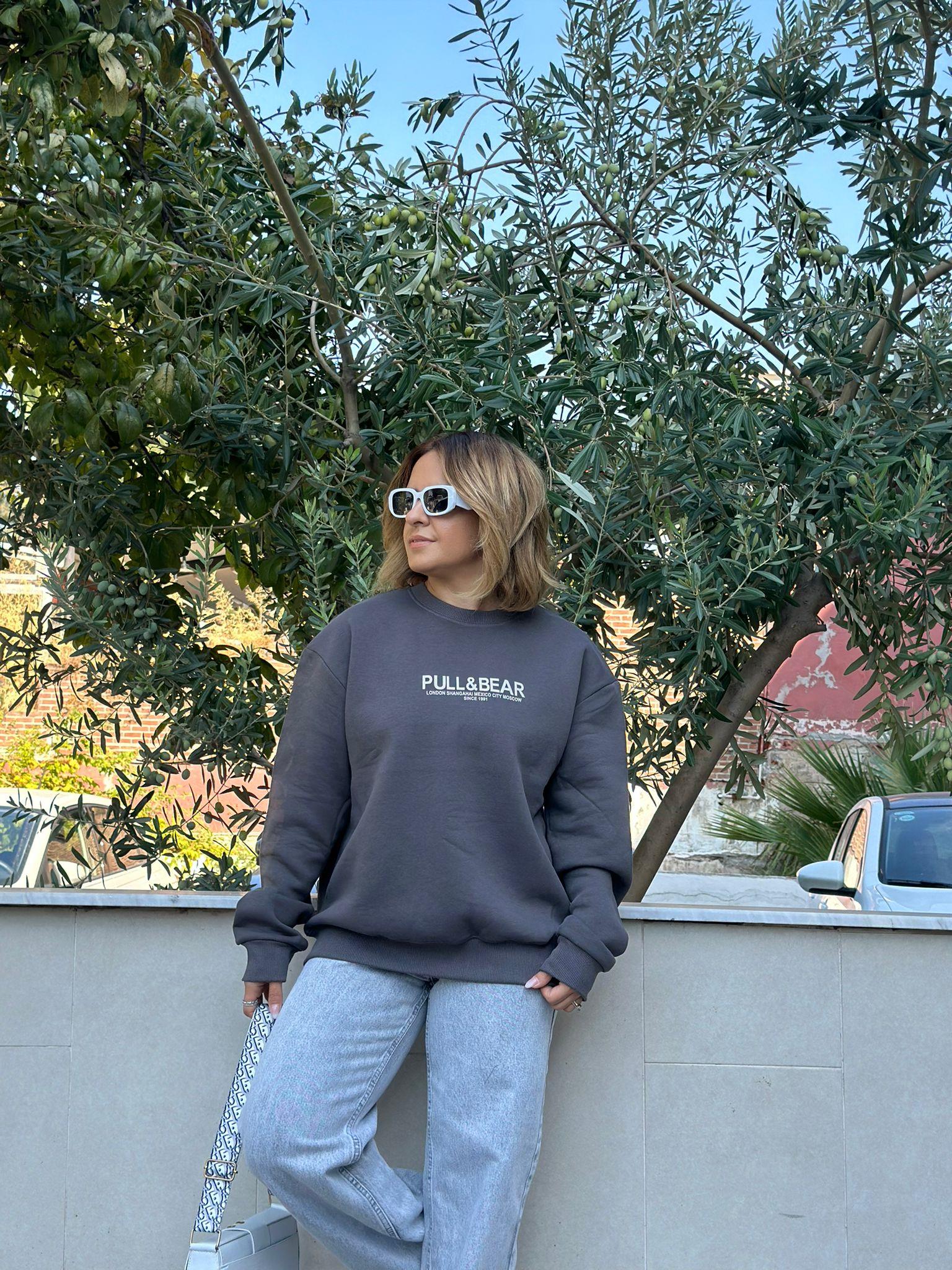Füme Şardonlu Sweatshirt