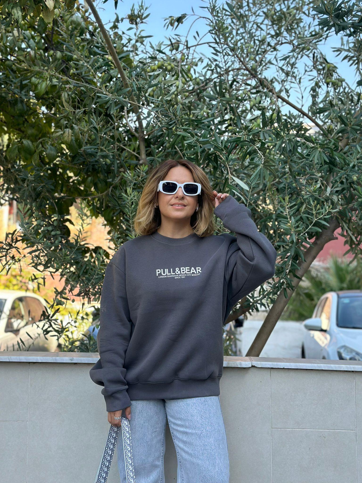 Füme Şardonlu Sweatshirt